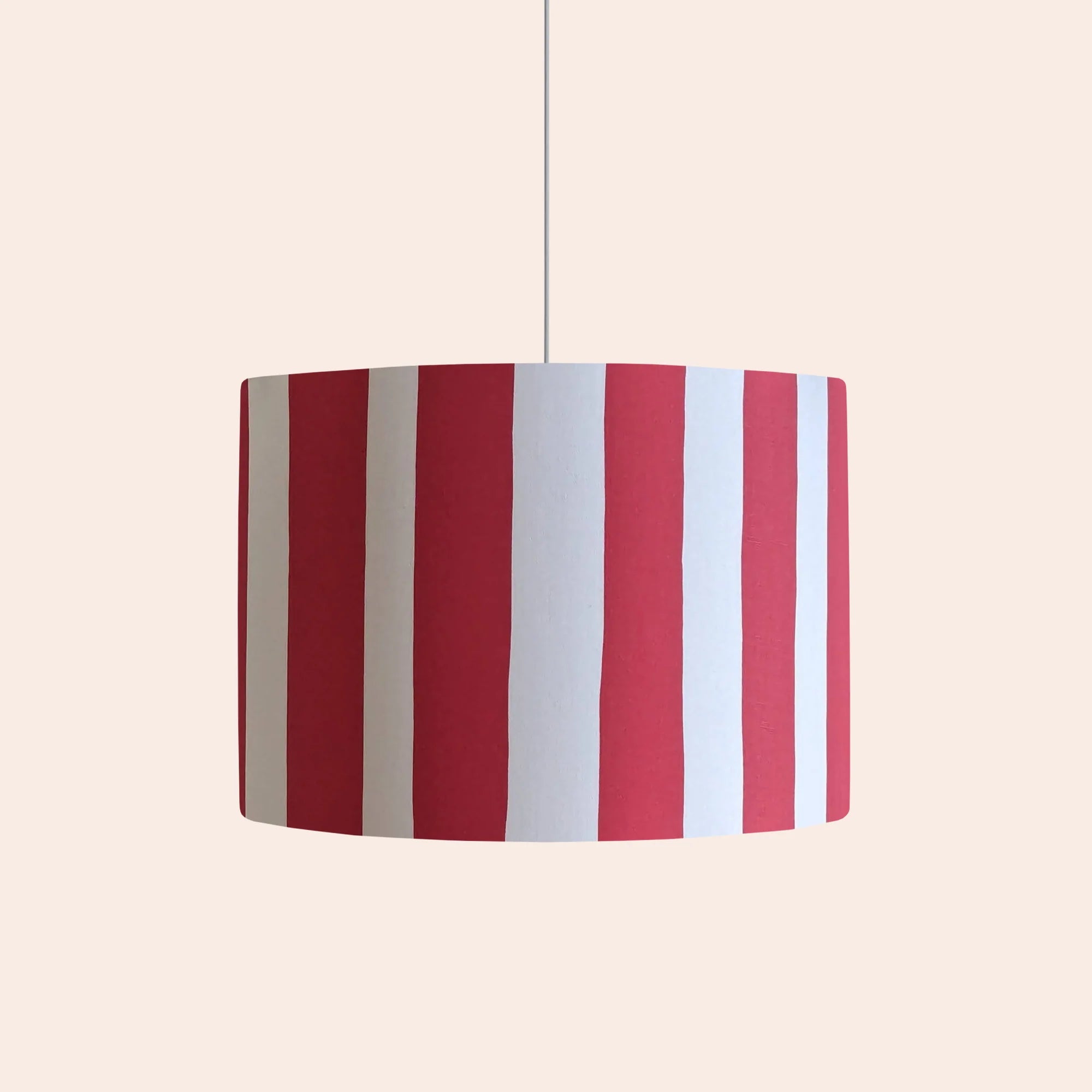 houseof. Small Stripe Print Shade - Jam Red & White