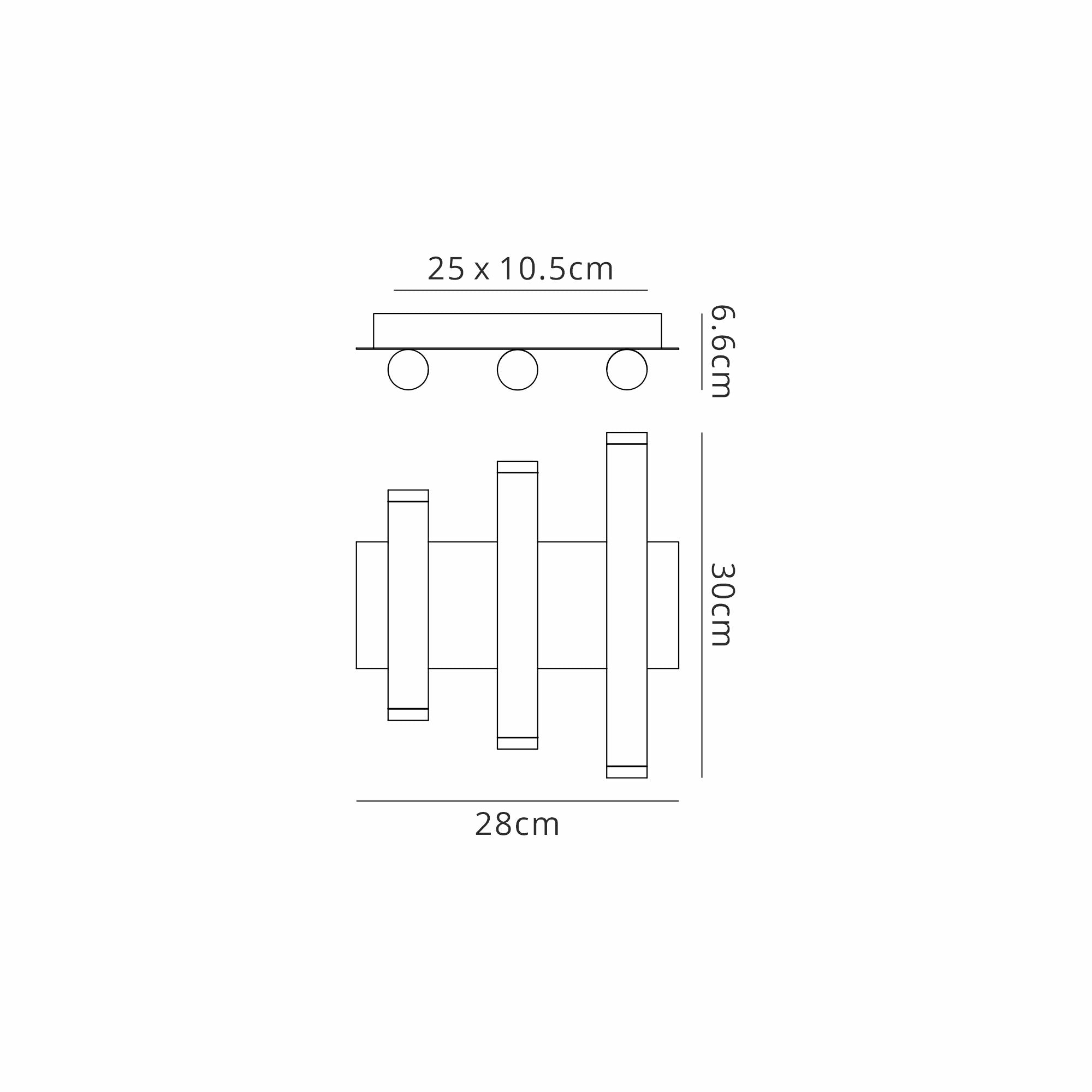 Mantra Cala 3+3 Light Wall Light 36W LED - Sand Black