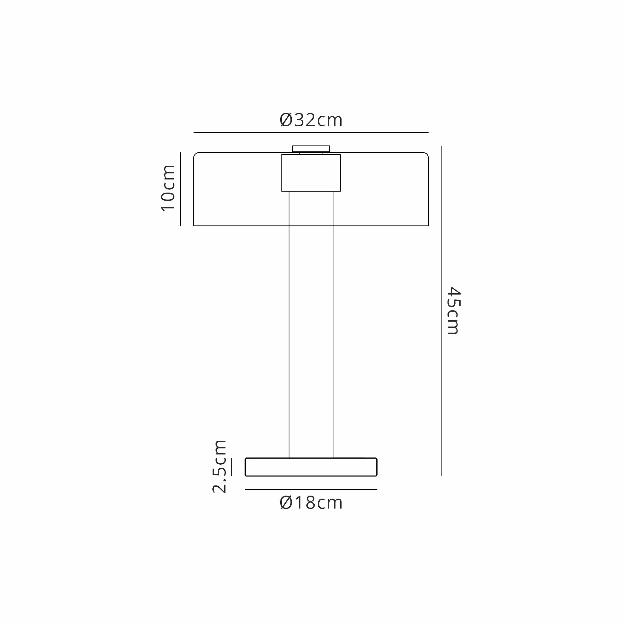 Mantra Gin Large Table Lamp 1 Light GU10 - Black
