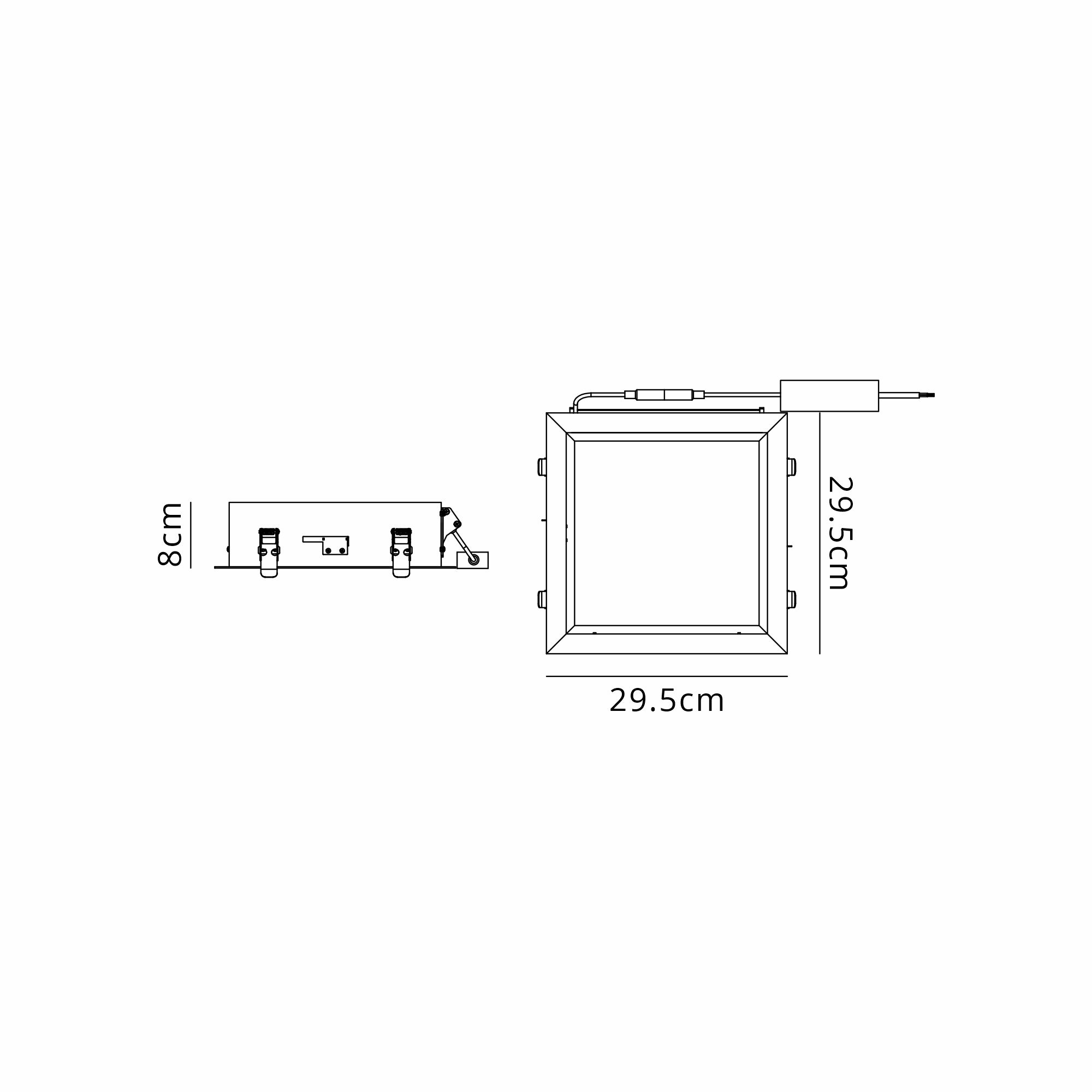 Mantra Blue Sky Square Recessed Panel 16W LED - Matt White