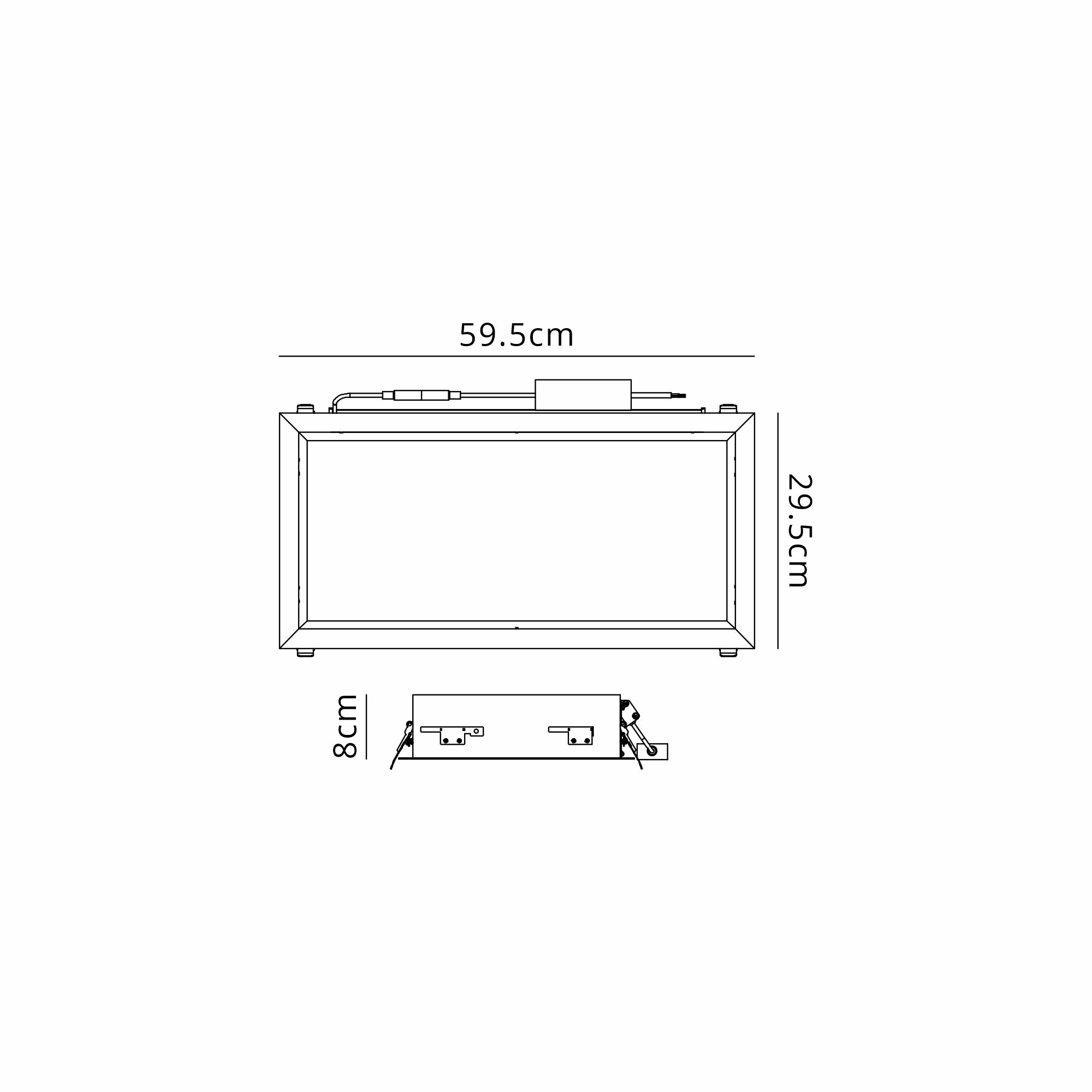 Mantra Blue Sky Rectangular Recessed Panel 35W LED - Matt White