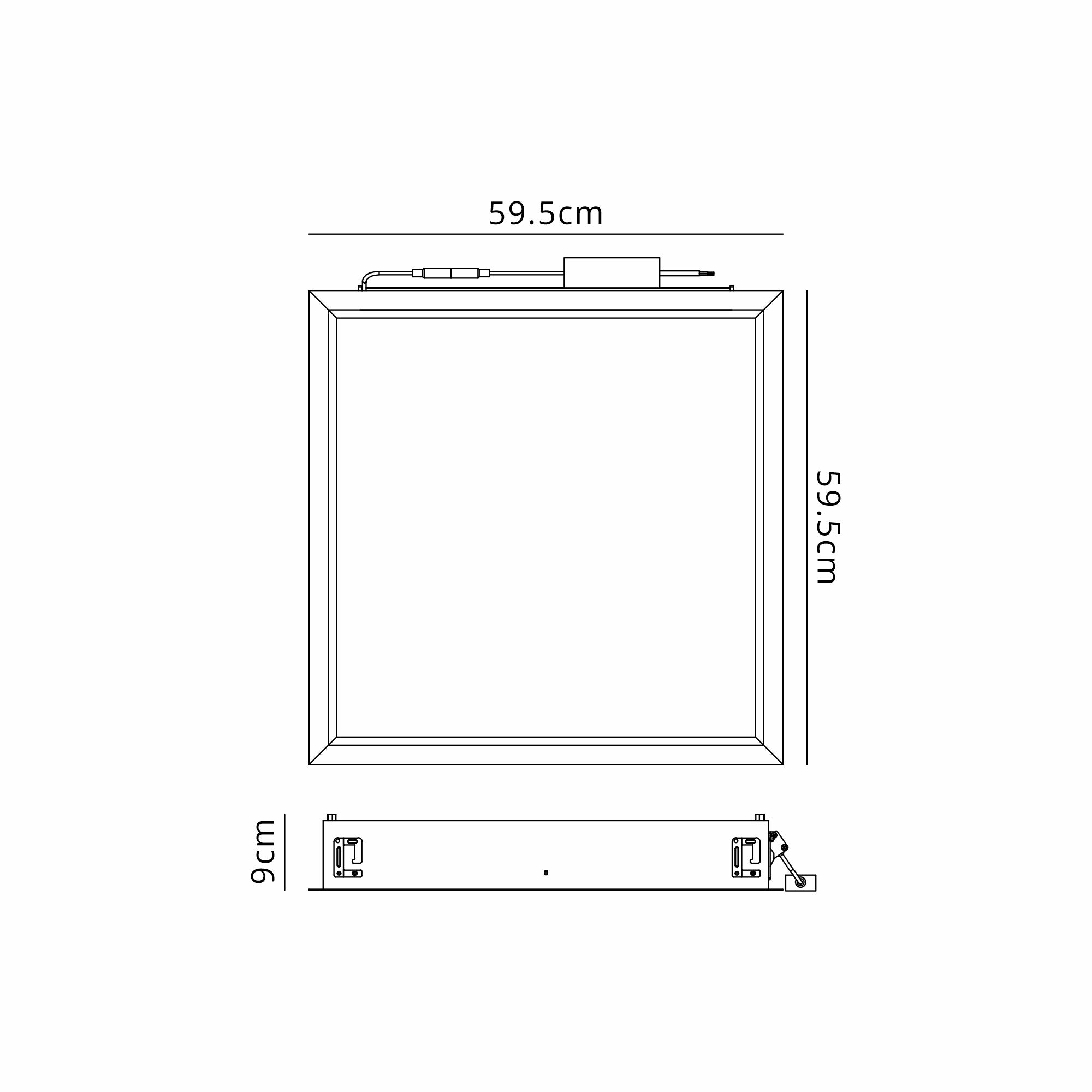 Mantra Blue Sky Square Recessed Panel 60W LED - Matt White