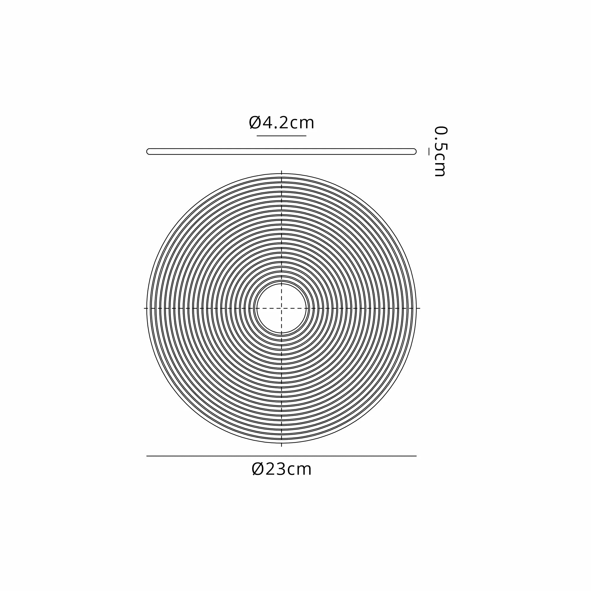 Fabula Milton 23cm Round Textured Glass (E) - Amber