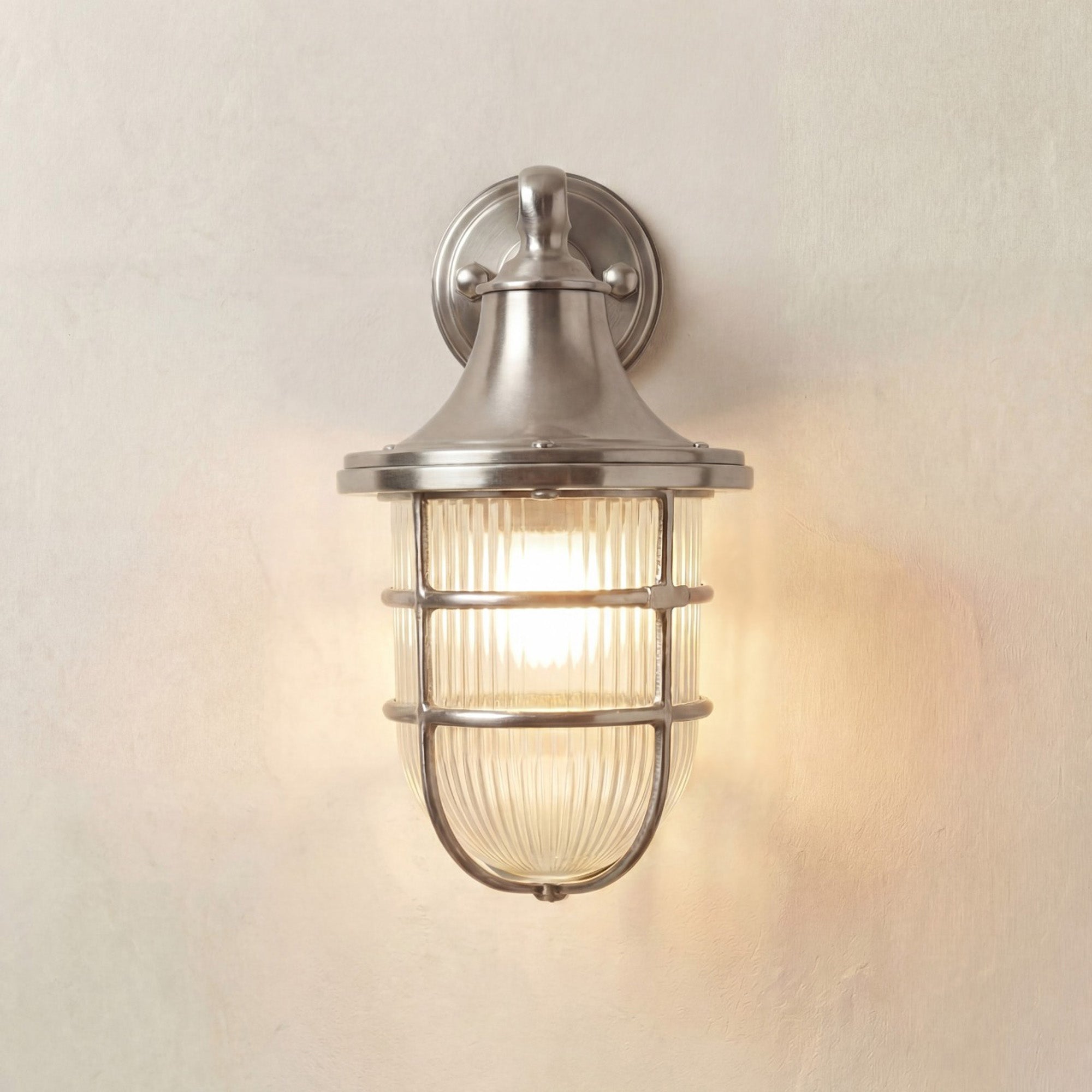 Navigator Tiller Wall Lantern - Satin Nickel