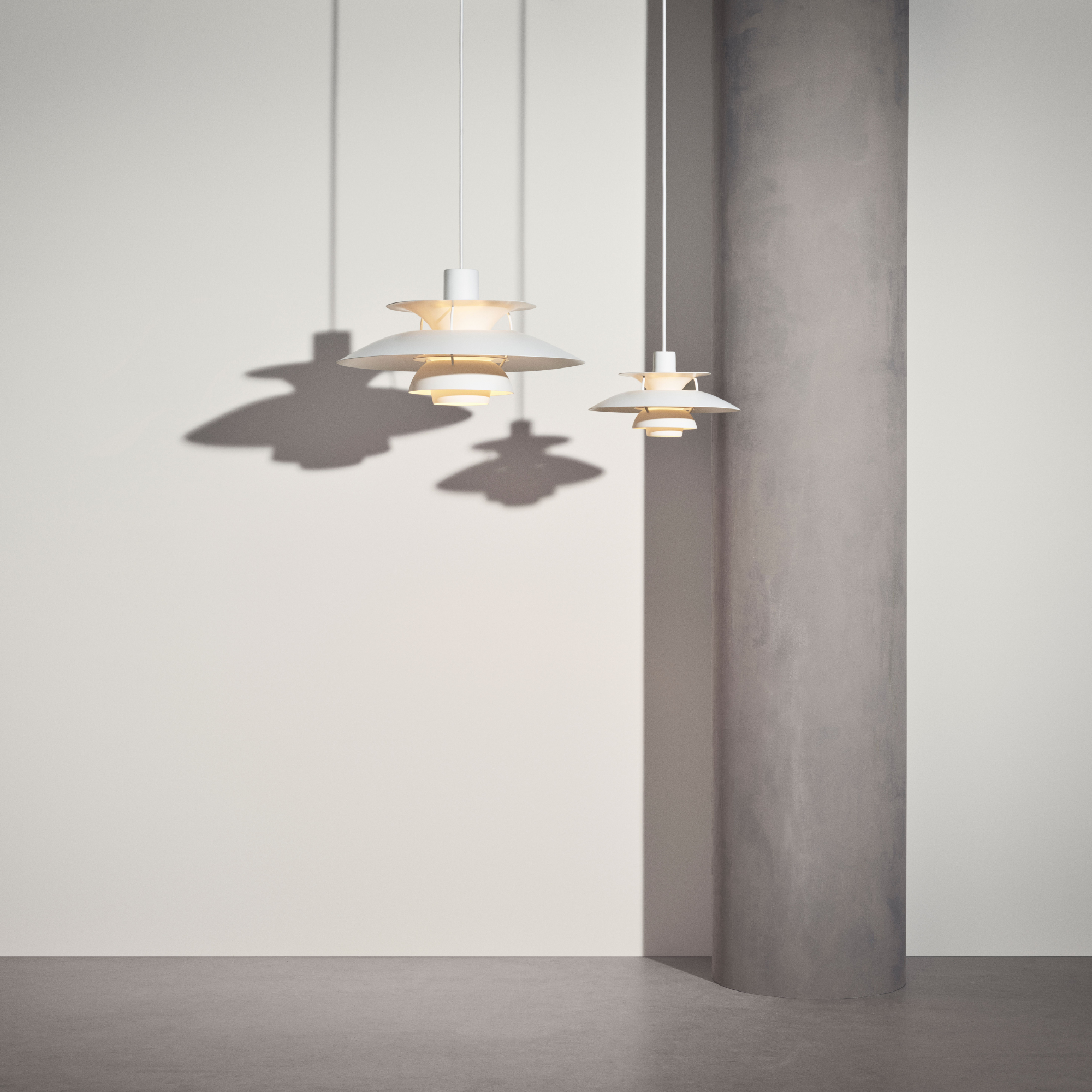 Louis Poulsen PH 5 Pendant Light - White Collection