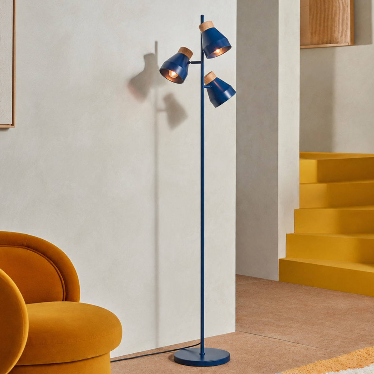 MADE.COM Albert Floor Lamp - Navy