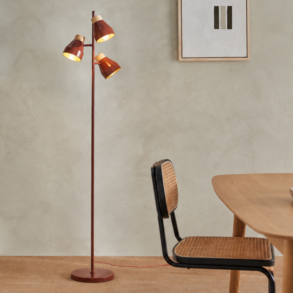 MADE.COM Albert Floor Lamp - Terracotta Red