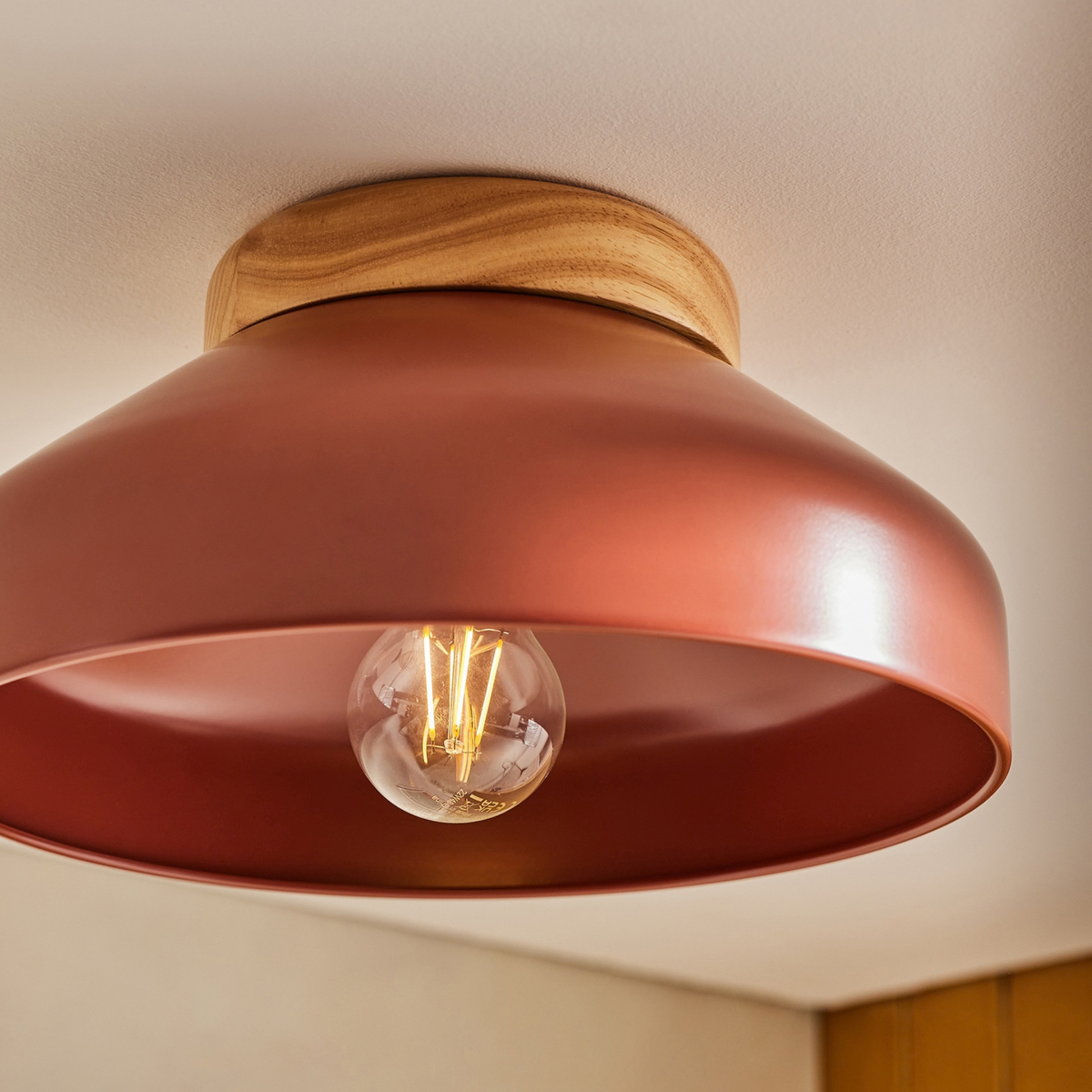 MADE.COM Albert Flush Ceiling Light - Terracotta
