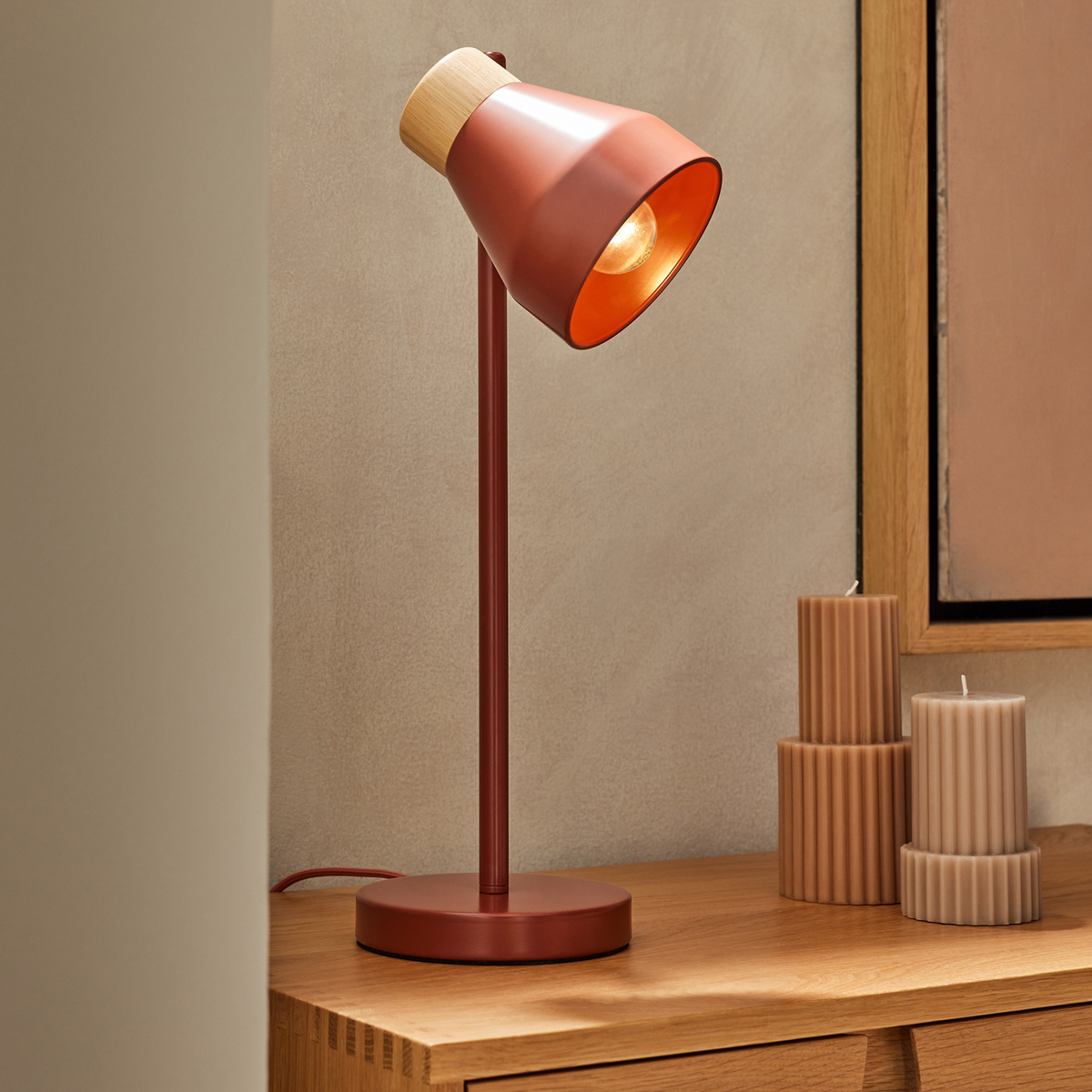 MADE.COM Albert Table Lamp - Red