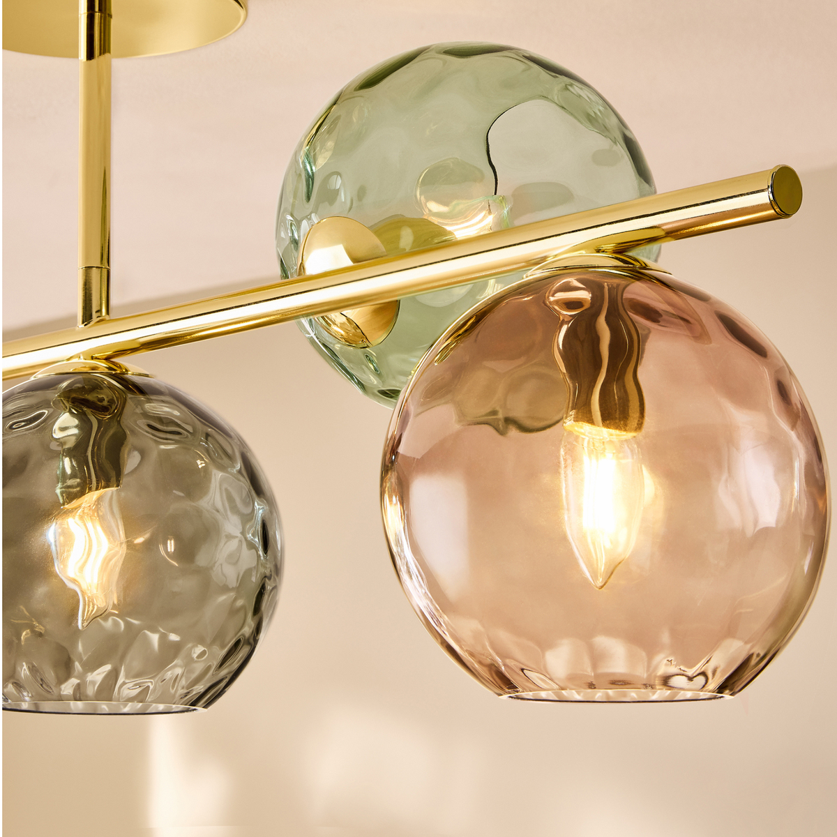 MADE.COM Ilaria 5 Light Flush Ceiling Light - Brass