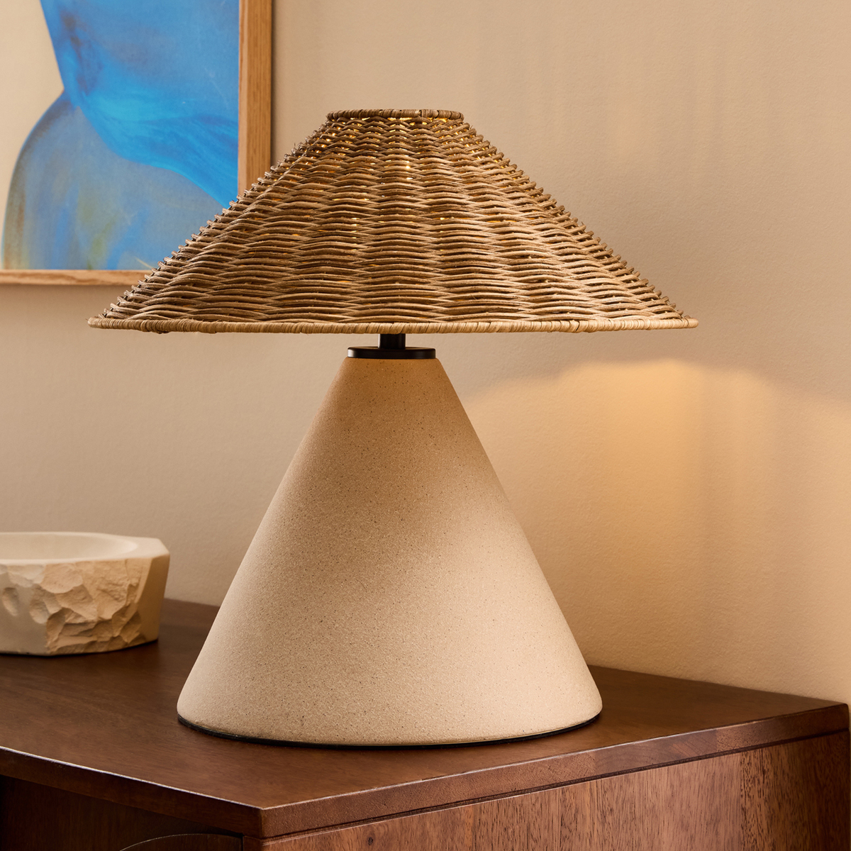 MADE.COM Marlowe Ceramic Table Lamp - Natural