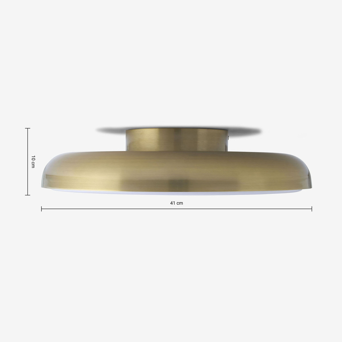 MADE.COM Nura IP44 Flush Bathroom Ceiling Light in Antique Brass with Opal Diffuser