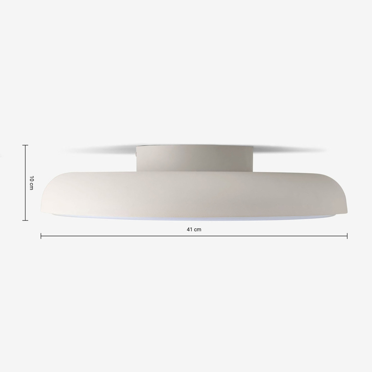 MADE.COM Nura IP44 Flush Bathroom Ceiling Light in Matt Ivory with Opal Diffuser