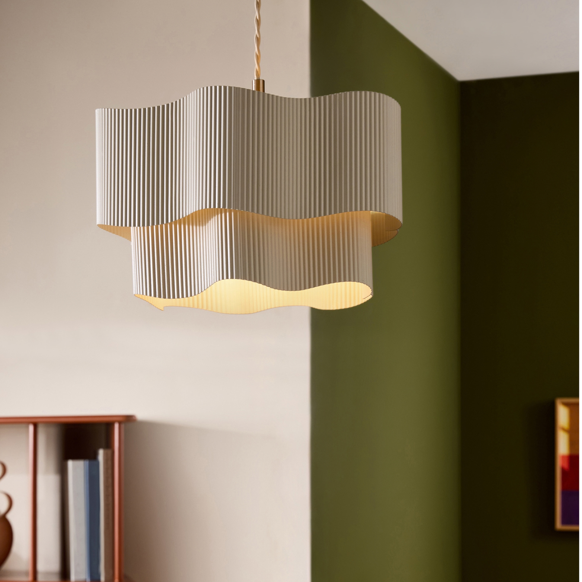 MADE.COM Sydney Easy Fit Ceiling Shade in Cream Fluted Metal