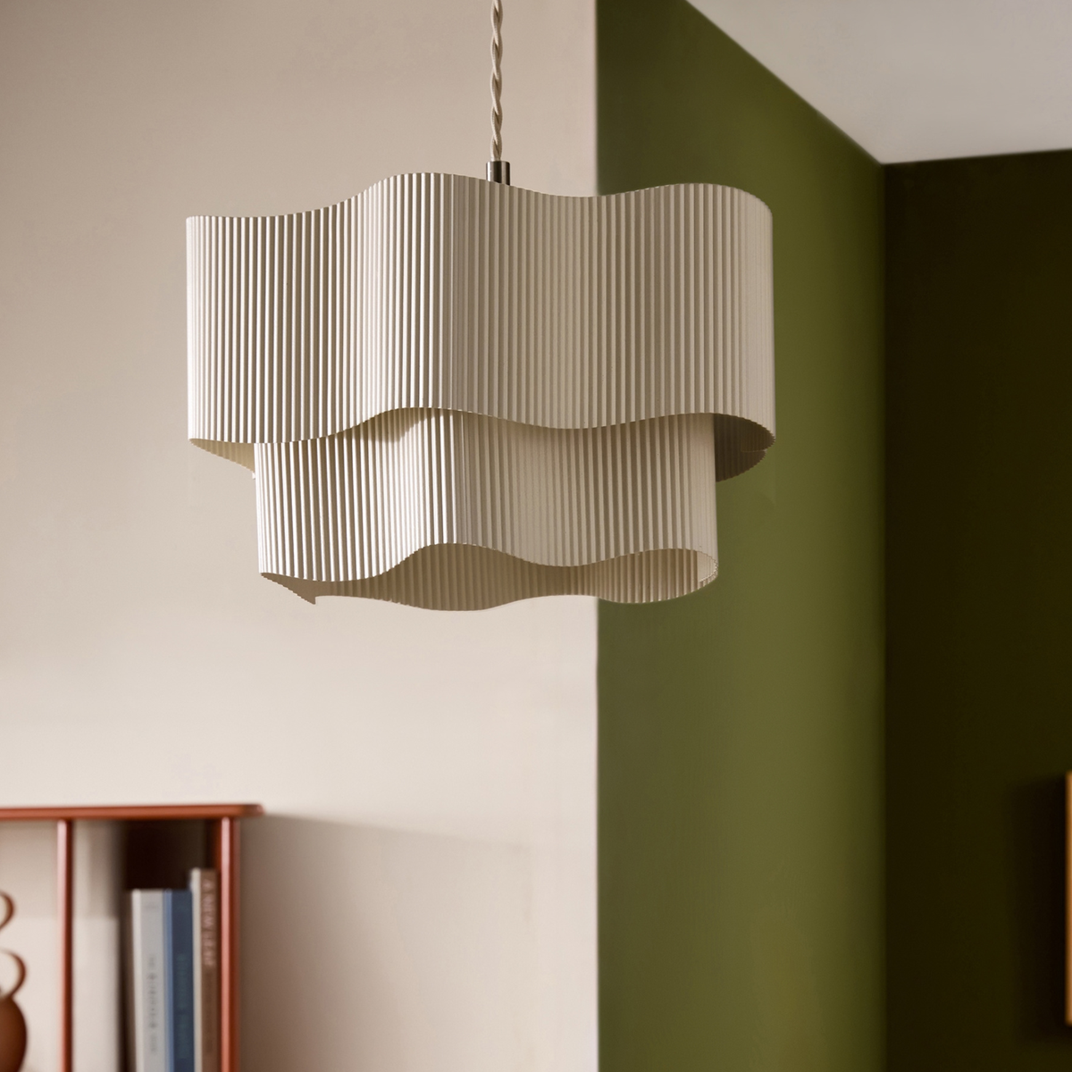 MADE.COM Sydney Easy Fit Ceiling Shade in Cream Fluted Metal