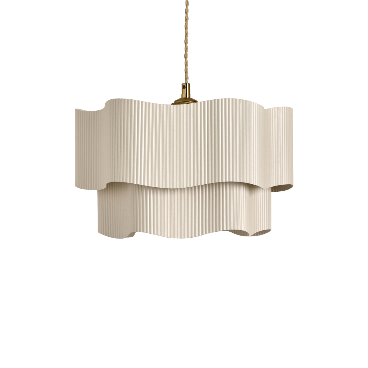 MADE.COM Sydney Easy Fit Ceiling Shade in Cream Fluted Metal