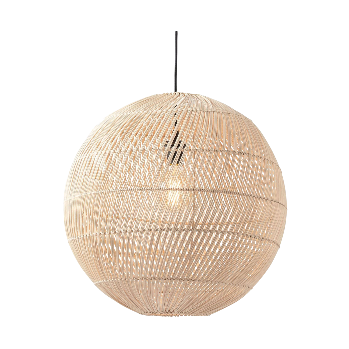 MADE.COM Java Round Lamp Shade in Natural Rattan