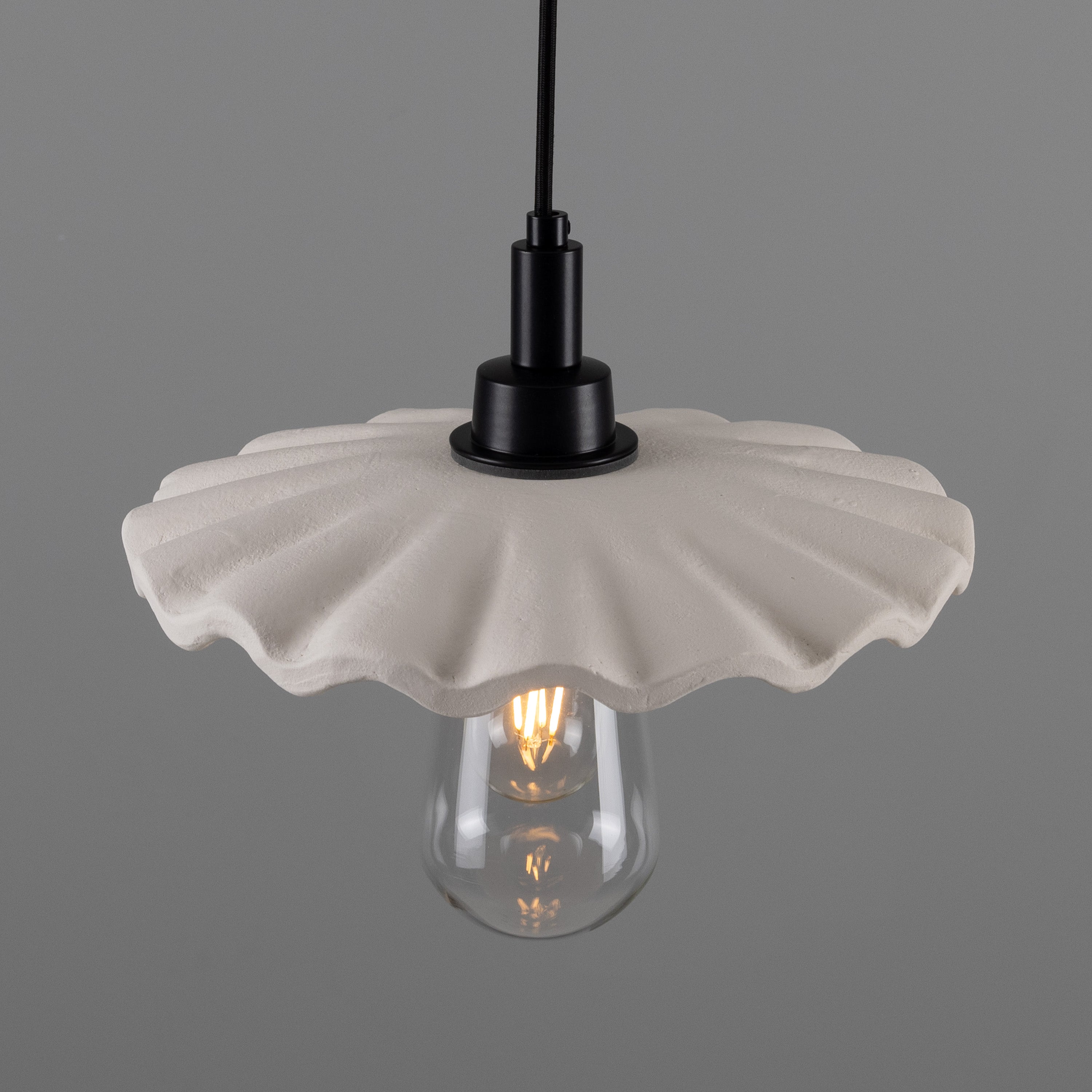 Mullan Kirhii Pendant - Matte White Striped with Finish Options