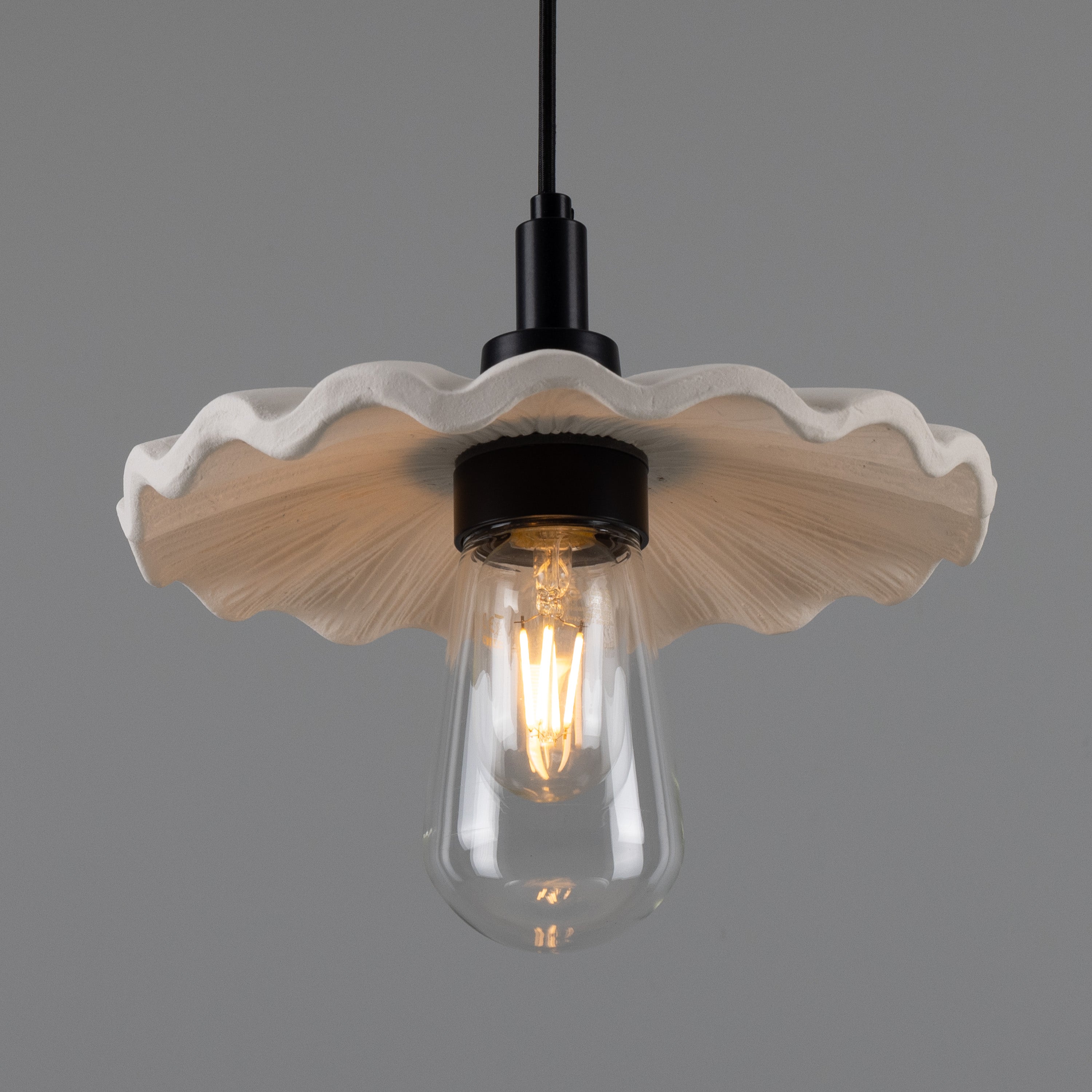 Mullan Kirhii Pendant - Matte White Striped with Finish Options