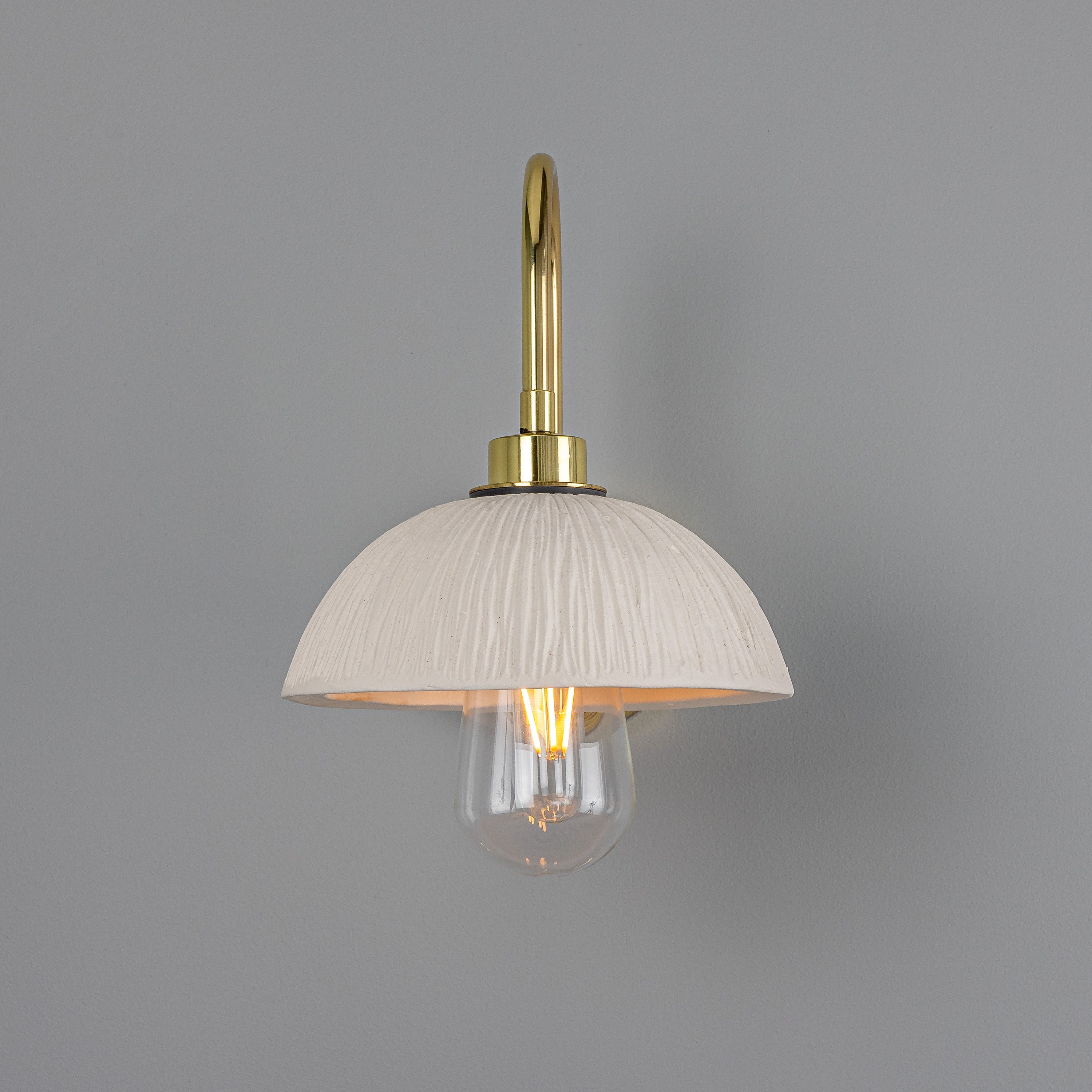 Mullan Kauri IP44 Wall Light - White Striped with Finish Options