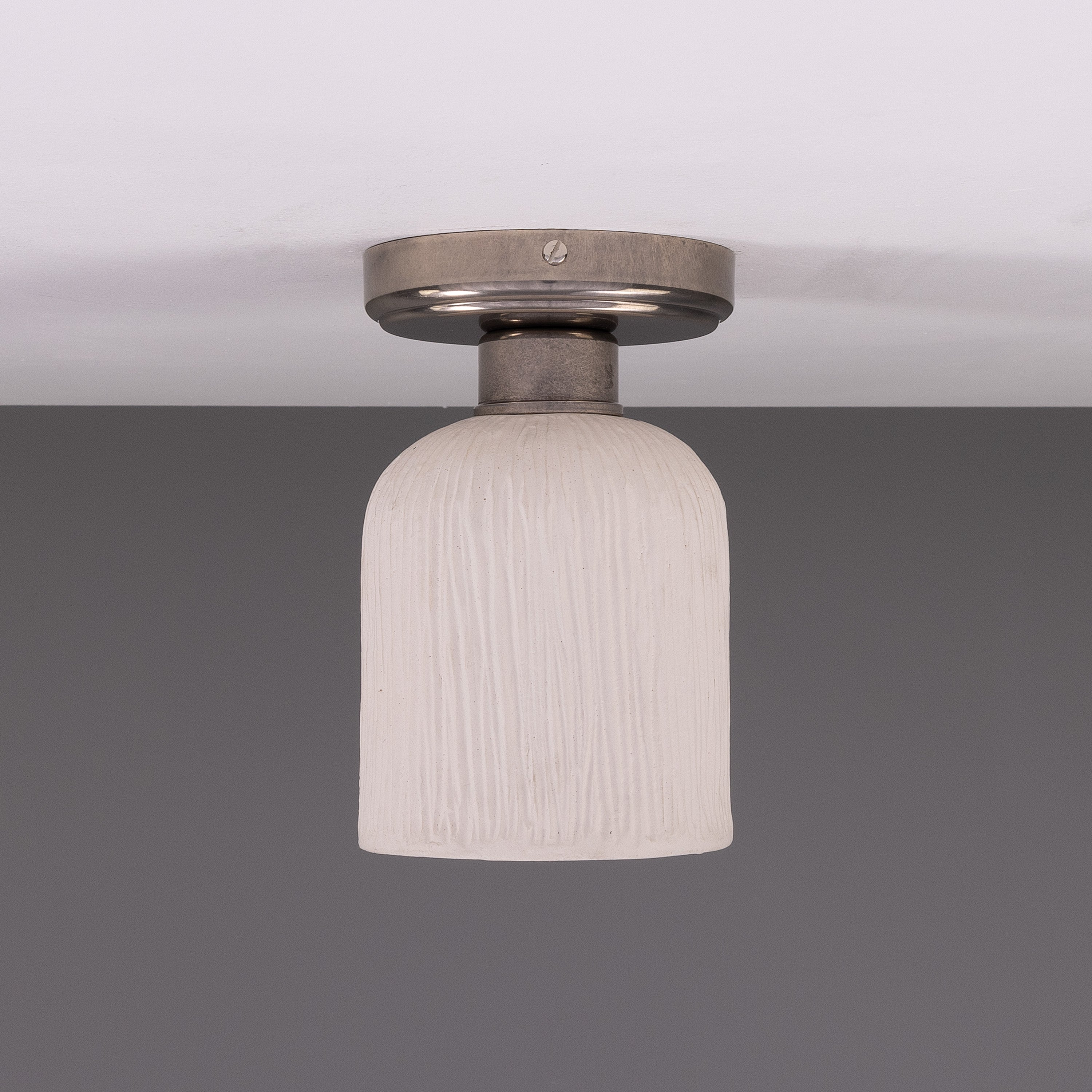 Mullan Osier Ceiling Light - Matte White Striped with Finish Options
