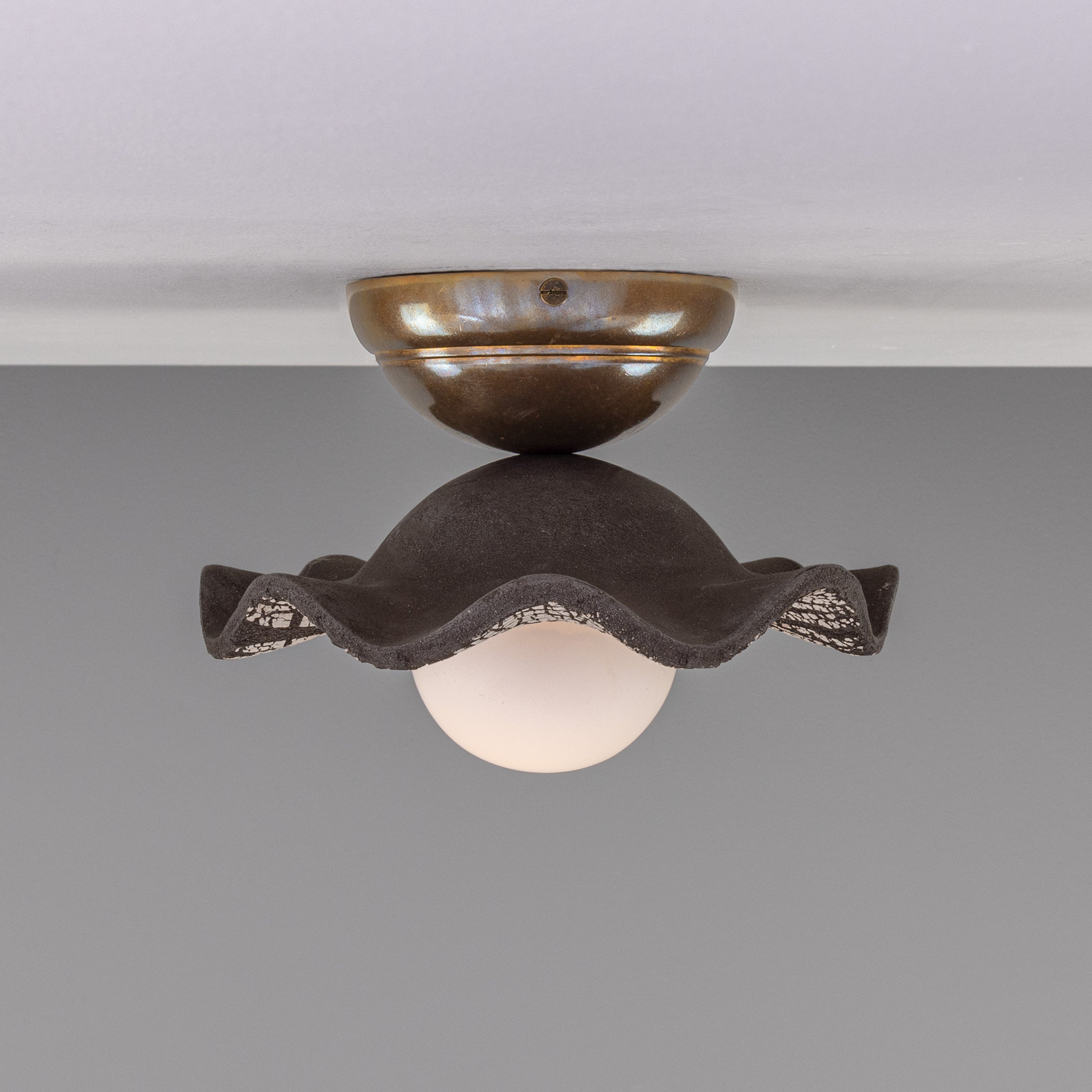 Mullan Rivale Ceiling Light - Black Clay with Finish Options