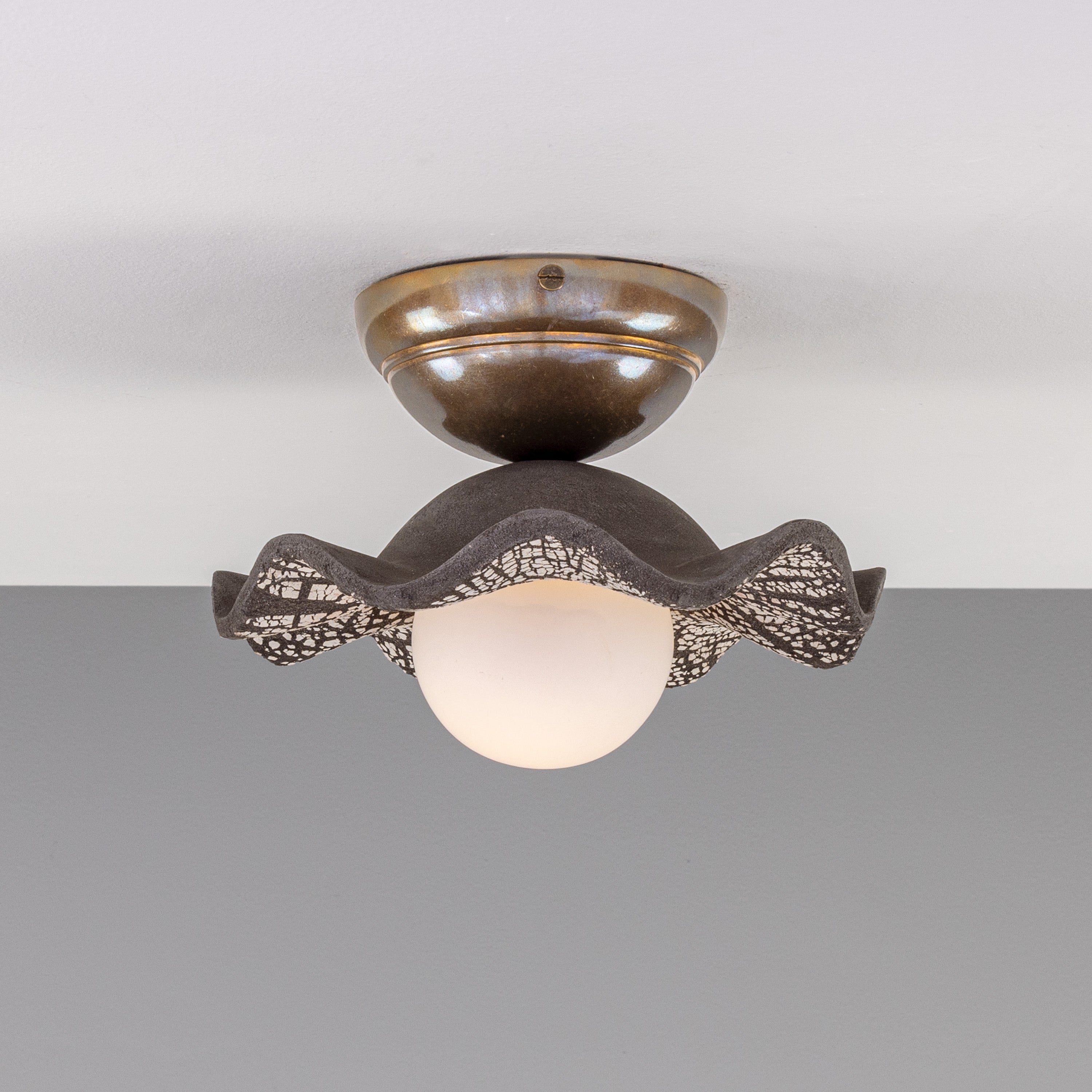 Mullan Rivale Ceiling Light - Black Clay with Finish Options