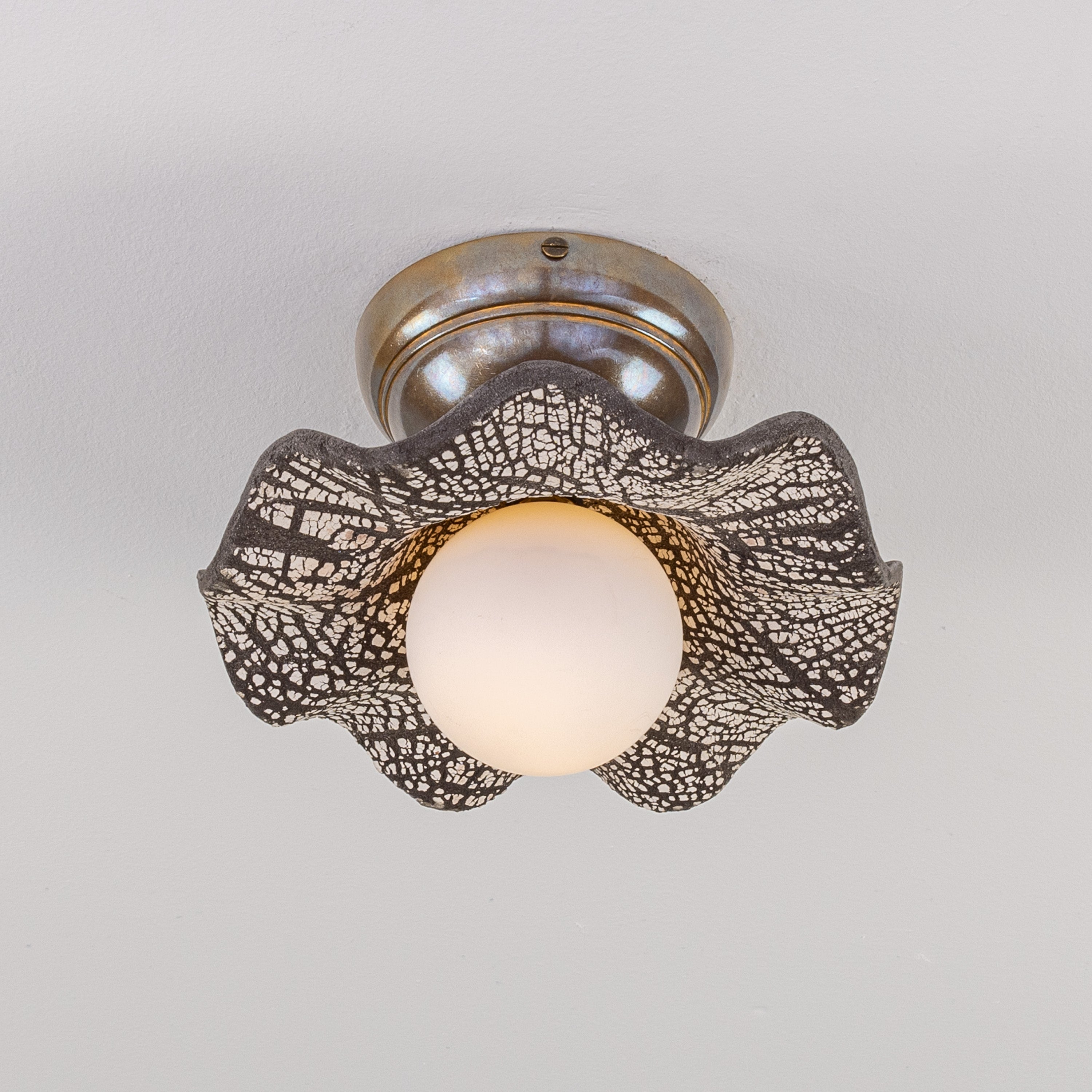 Mullan Rivale Ceiling Light - Black Clay with Finish Options