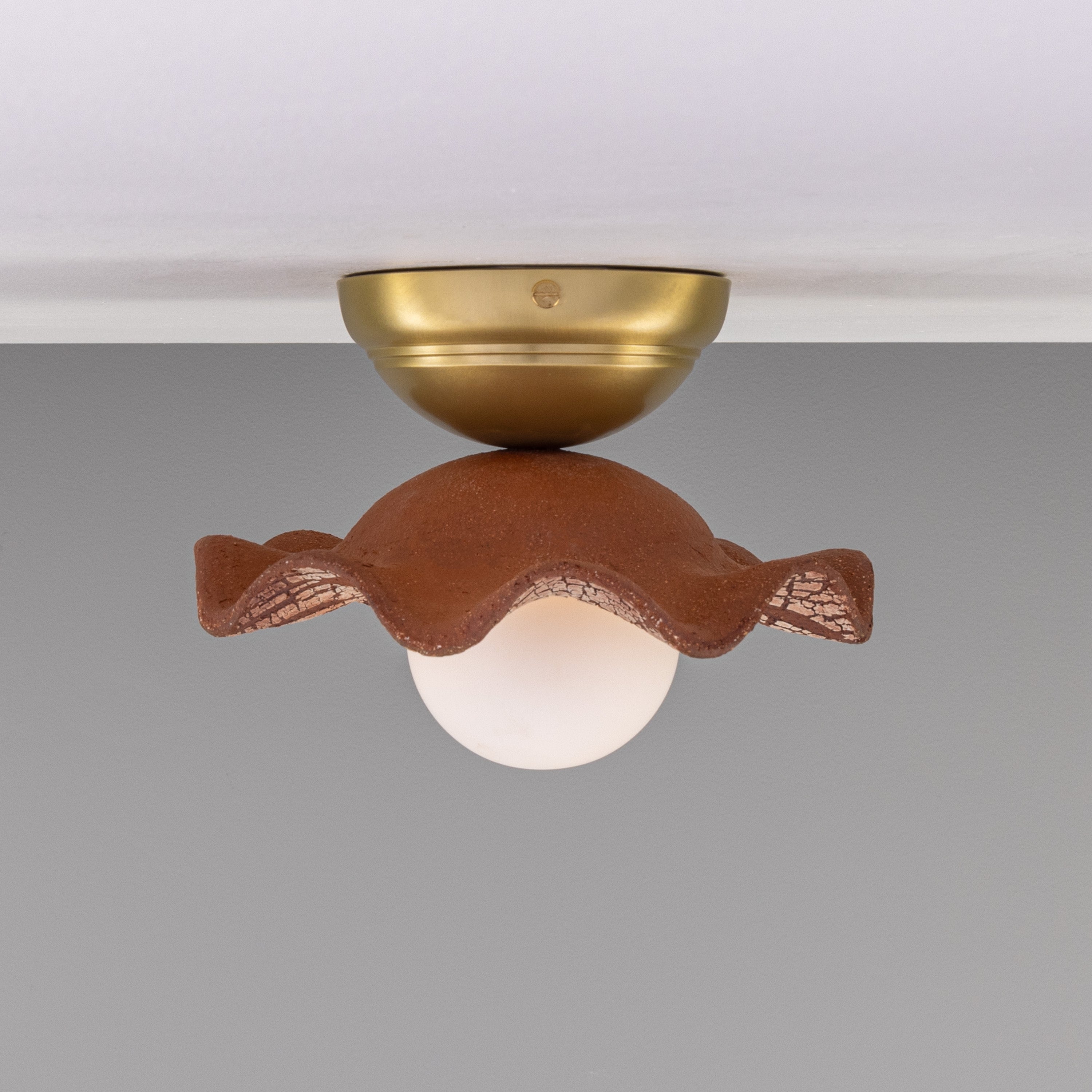 Mullan Rivale Ceiling Light - Red Iron with Finish Options