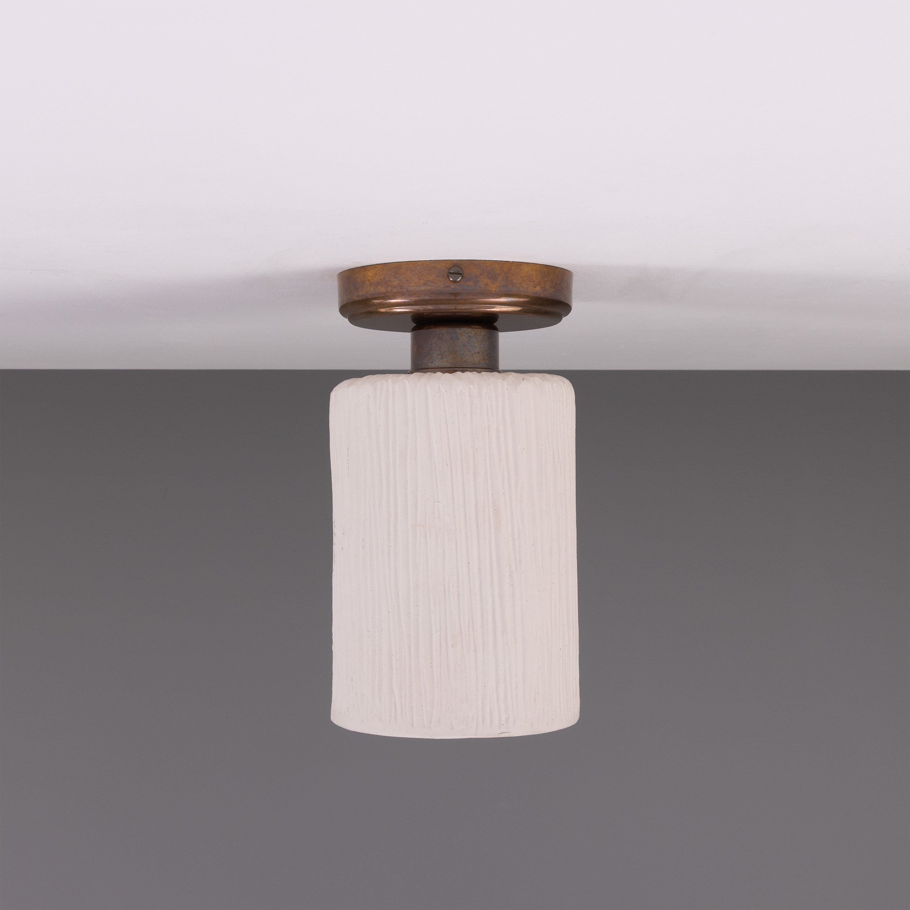 Mullan Senna Ceiling Light - Matte White Striped with Finish Options