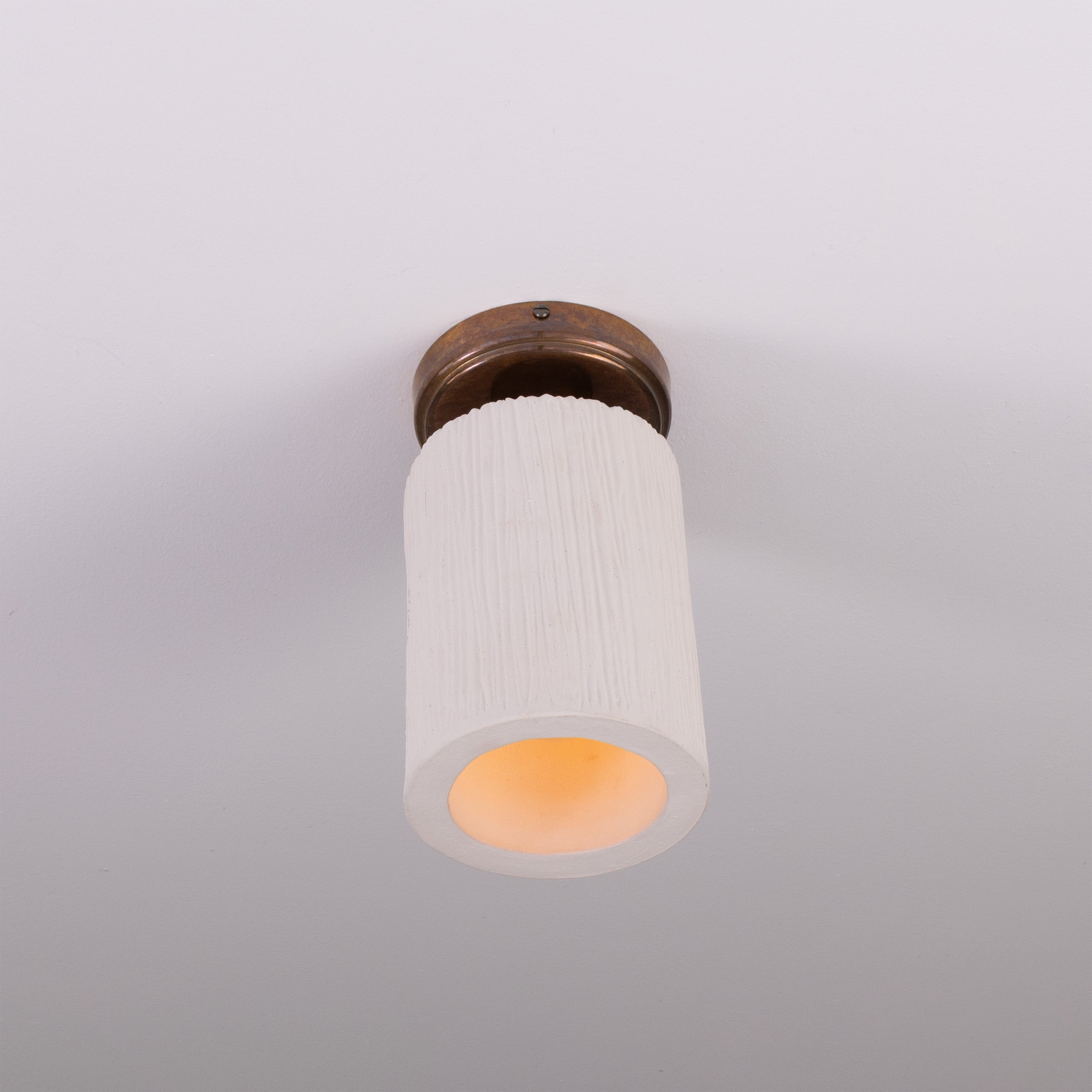 Mullan Senna Ceiling Light - Matte White Striped with Finish Options