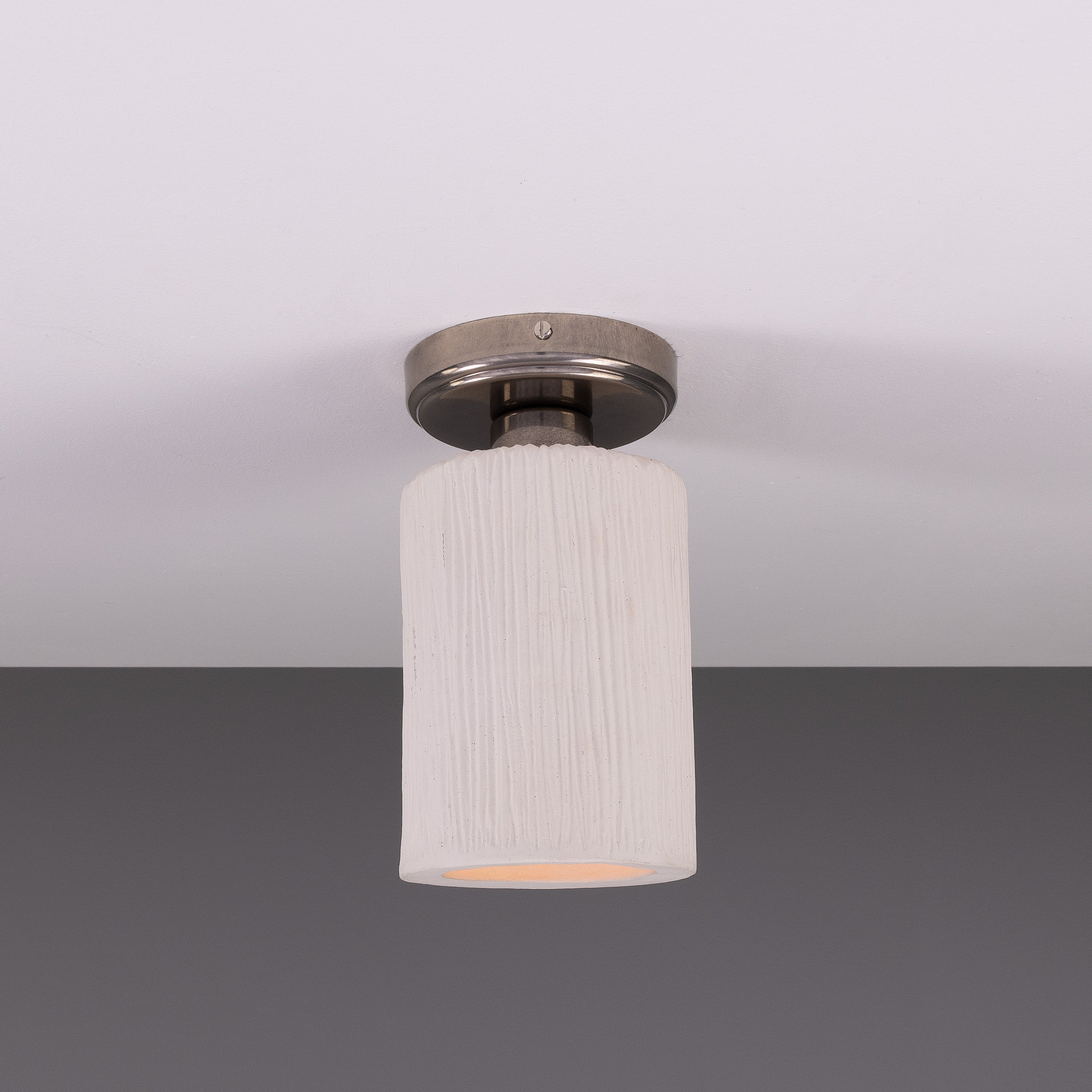 Mullan Senna Ceiling Light - Matte White Striped with Finish Options