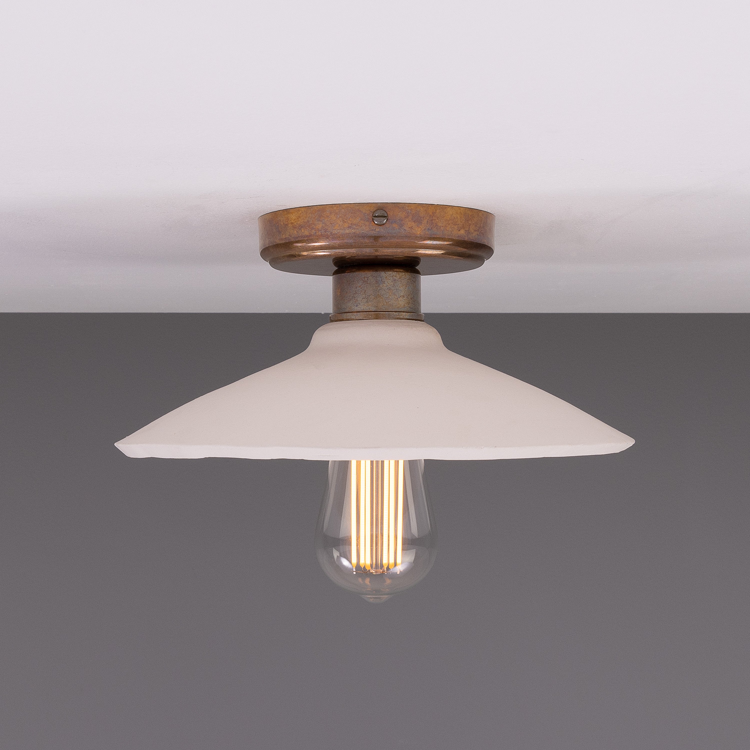 Mullan Pyrus Ceiling Light - Matte White Striped with Finish Options