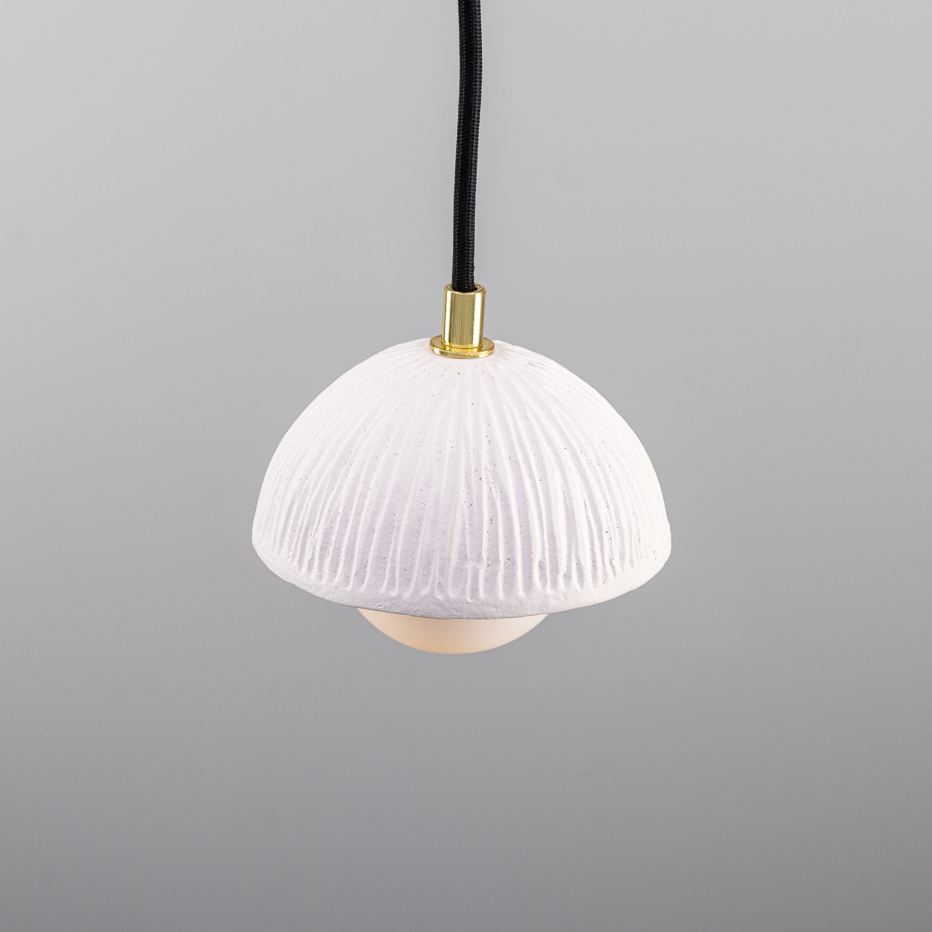 Mullan Ferox Pendant - Matte White Striped with Finish Options