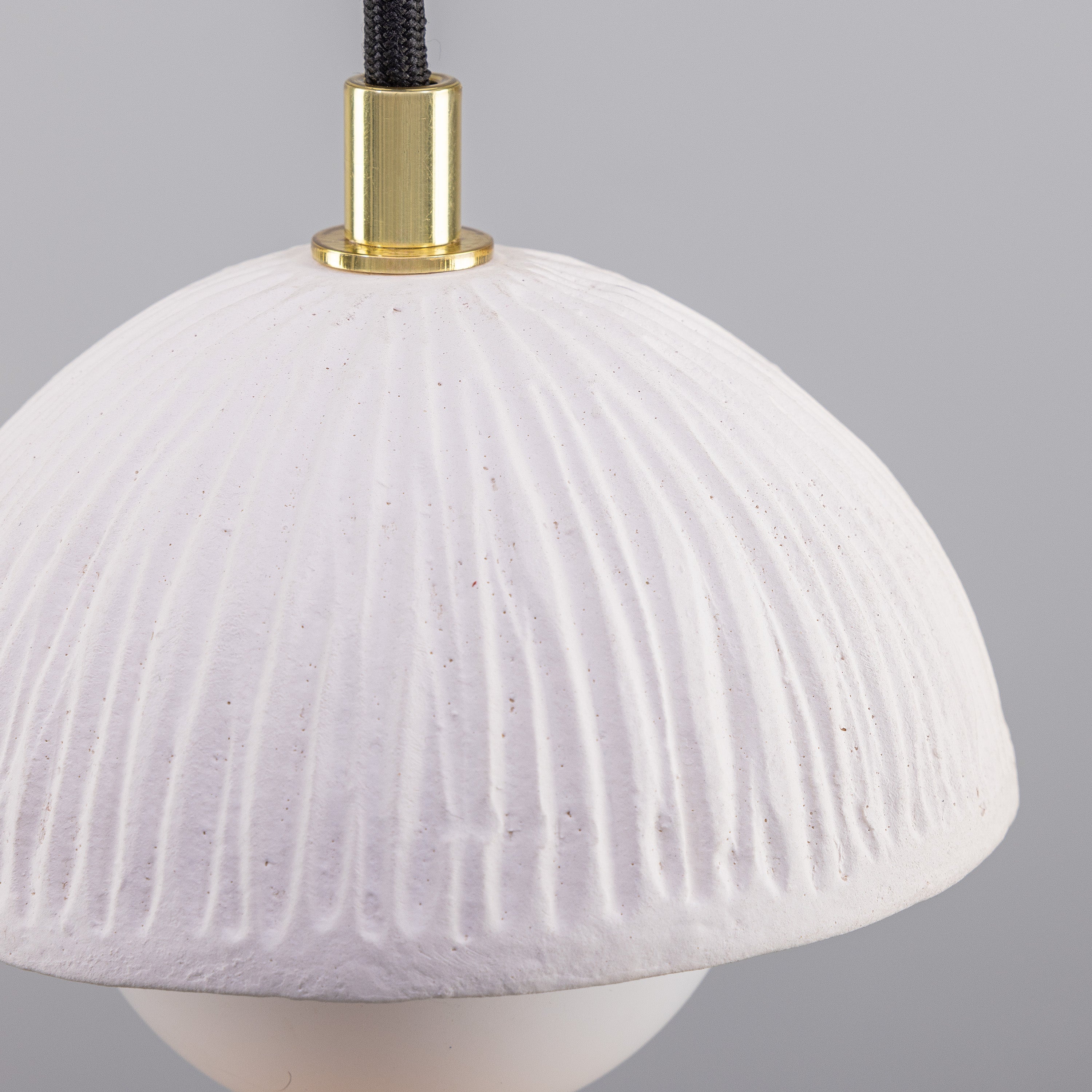 Mullan Ferox Pendant - Matte White Striped with Finish Options