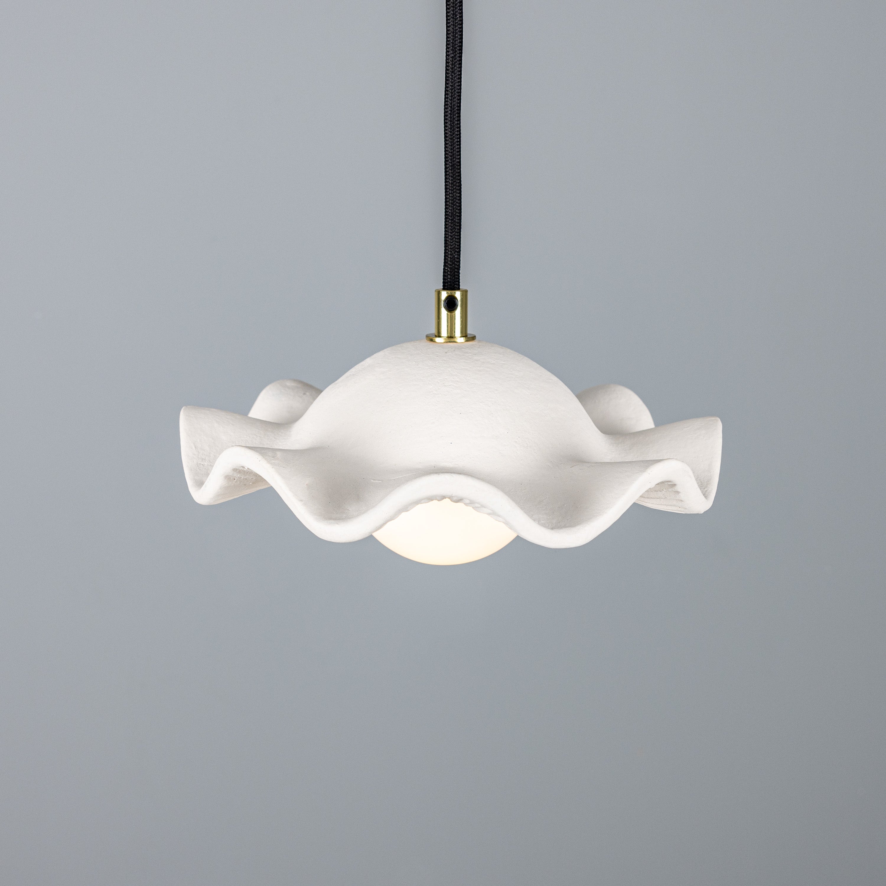 Mullan Rivale Pendant - Matte White Striped with Finish Options