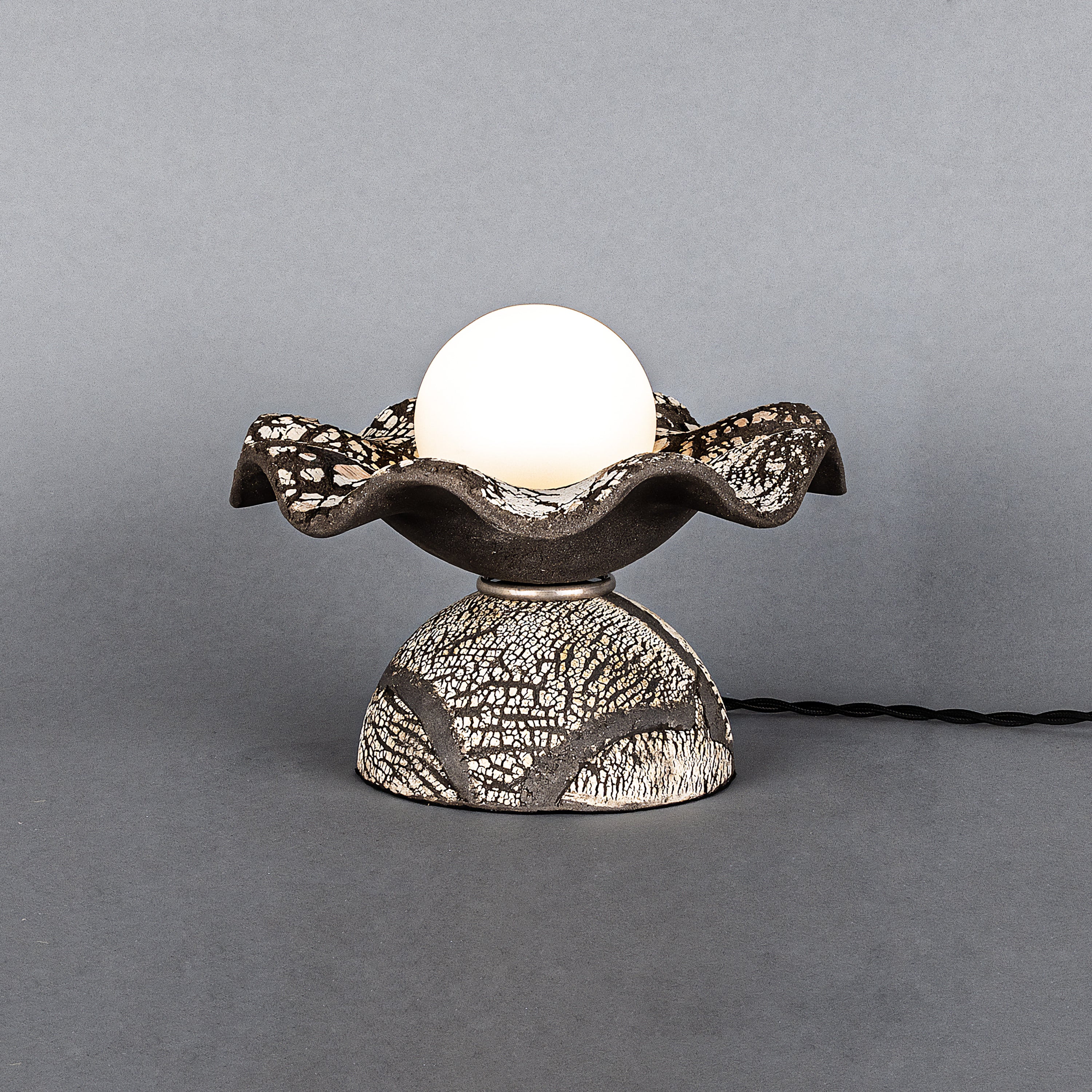 Mullan Rivale Table Lamp - Black Clay with Finish Options