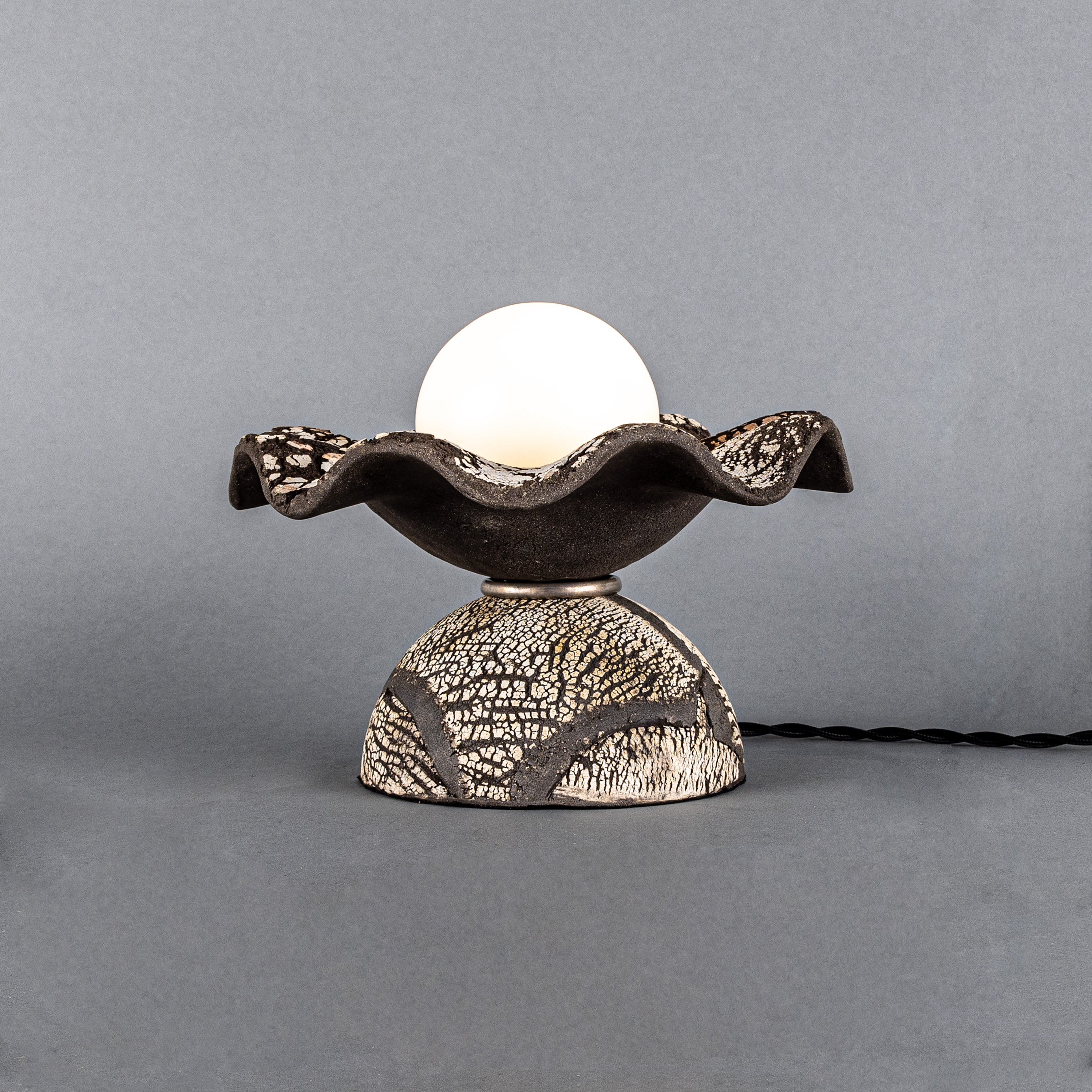 Mullan Rivale Table Lamp - Black Clay with Finish Options