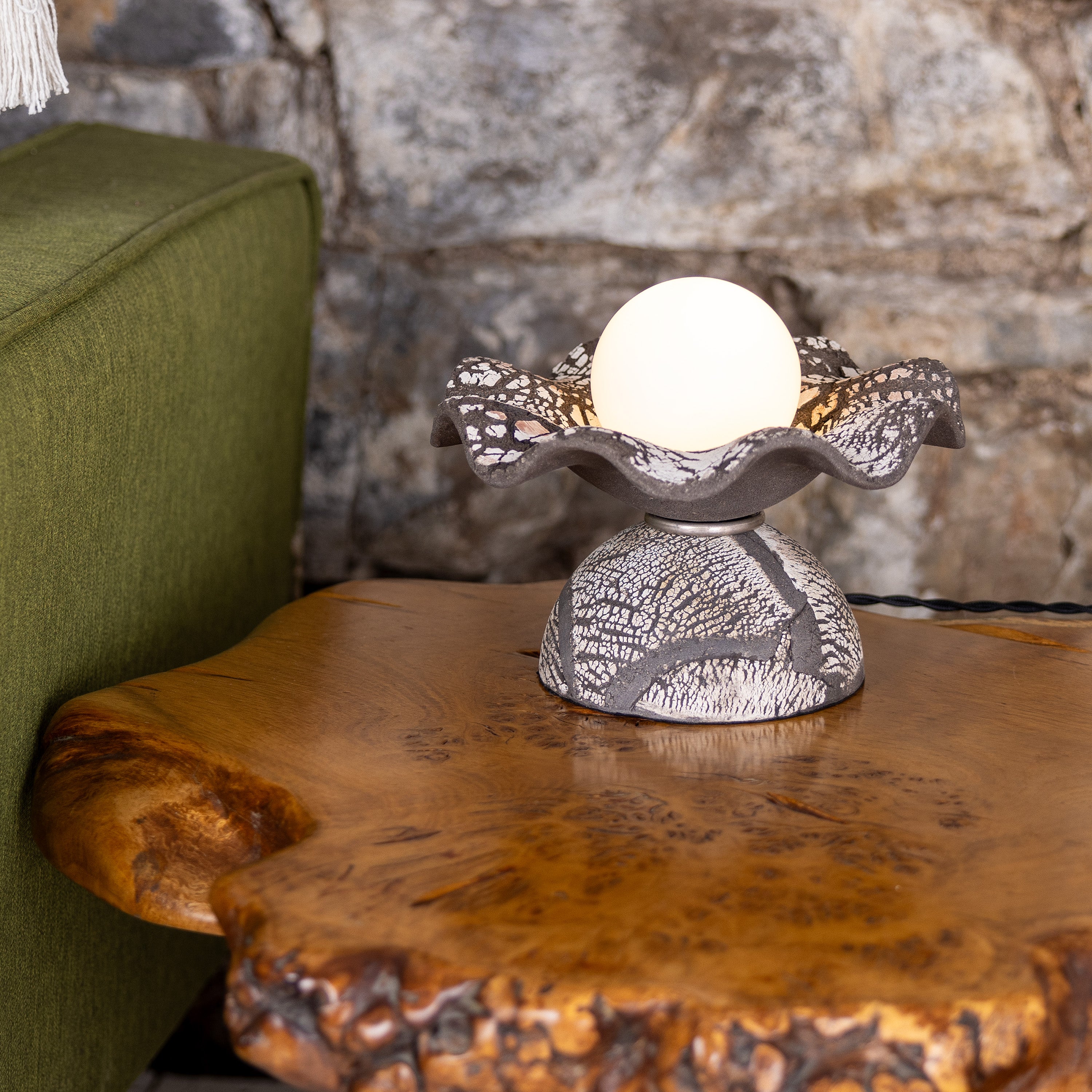 Mullan Rivale Table Lamp - Black Clay with Finish Options