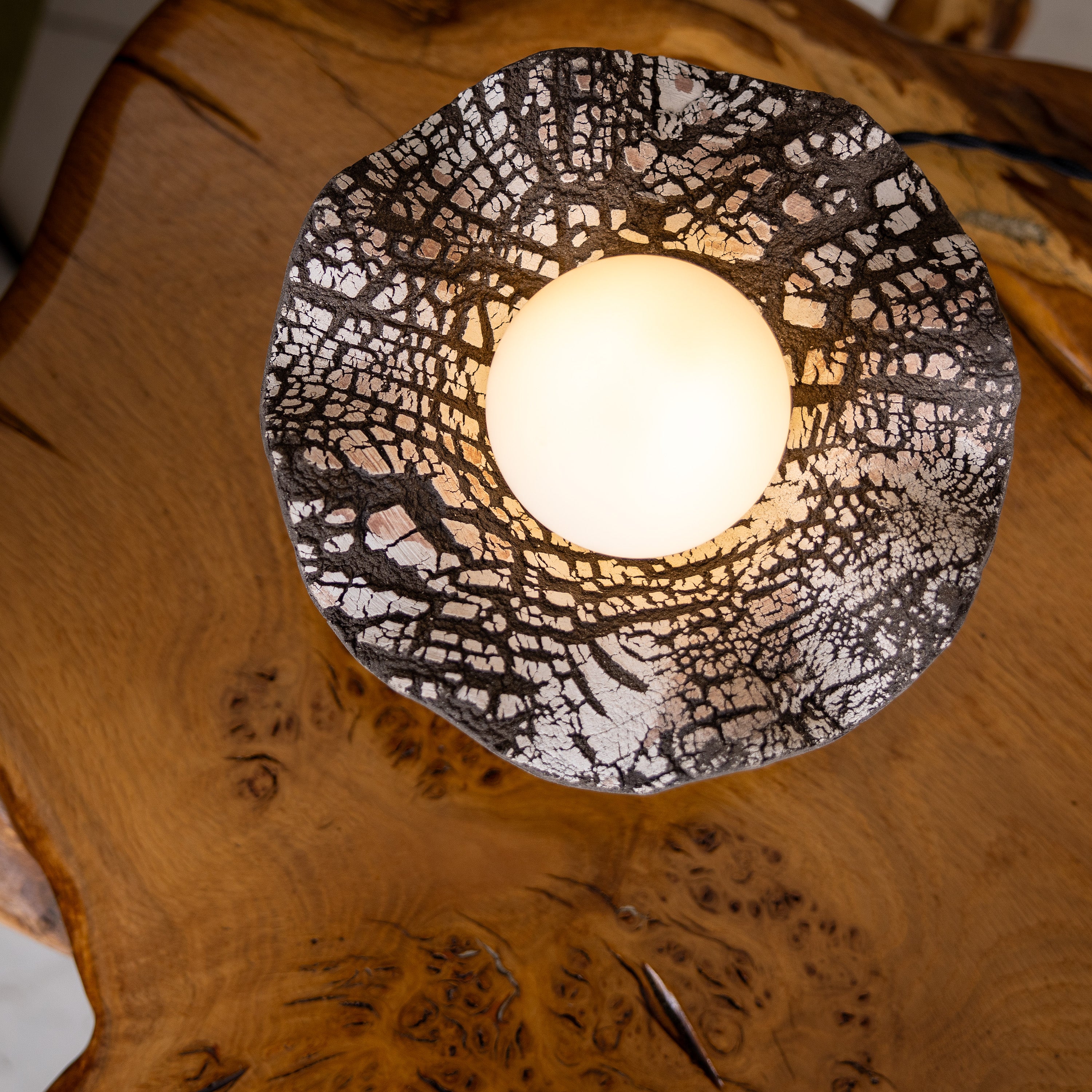 Mullan Rivale Table Lamp - Black Clay with Finish Options