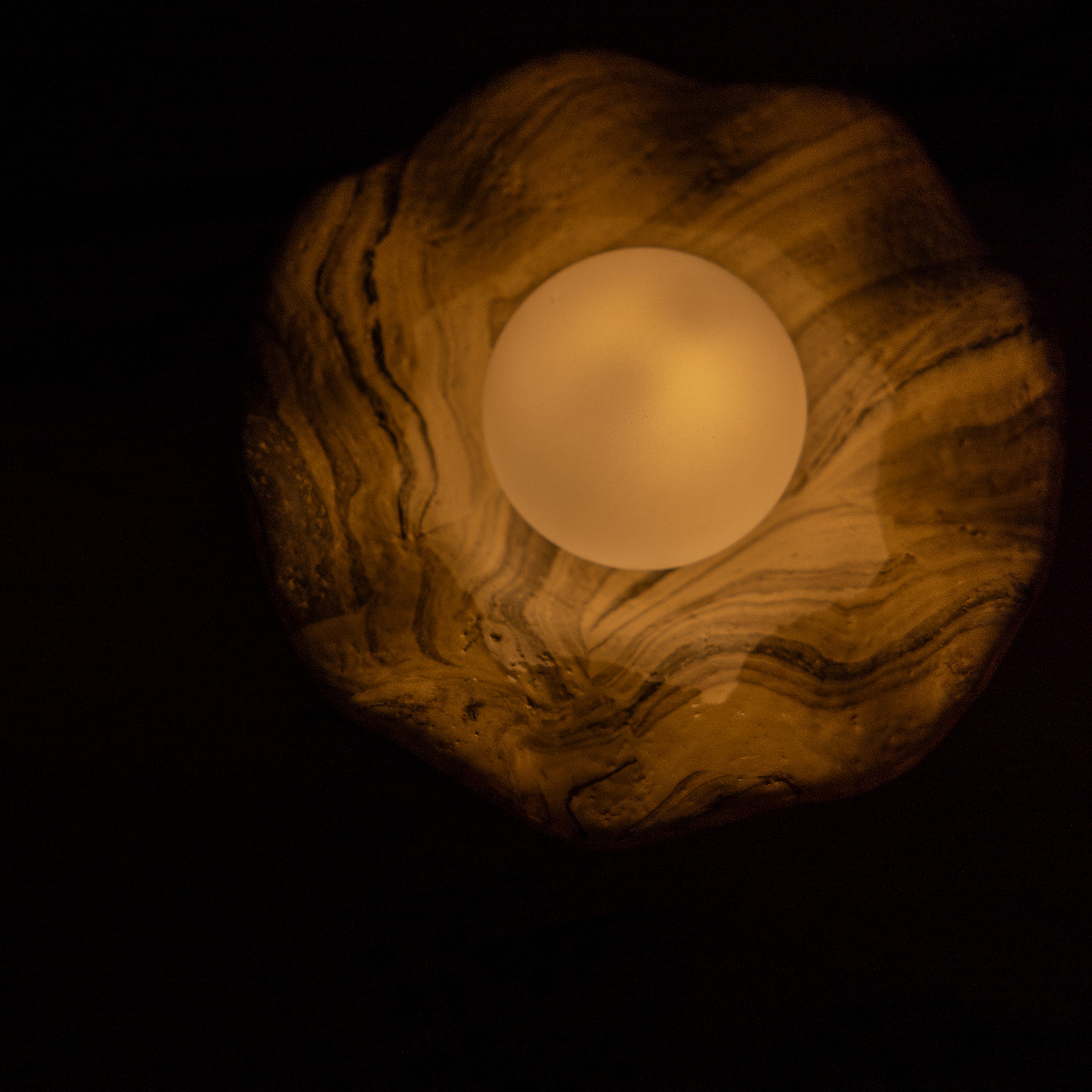 Mullan Rivale Table Lamp - Marbled with Finish Options