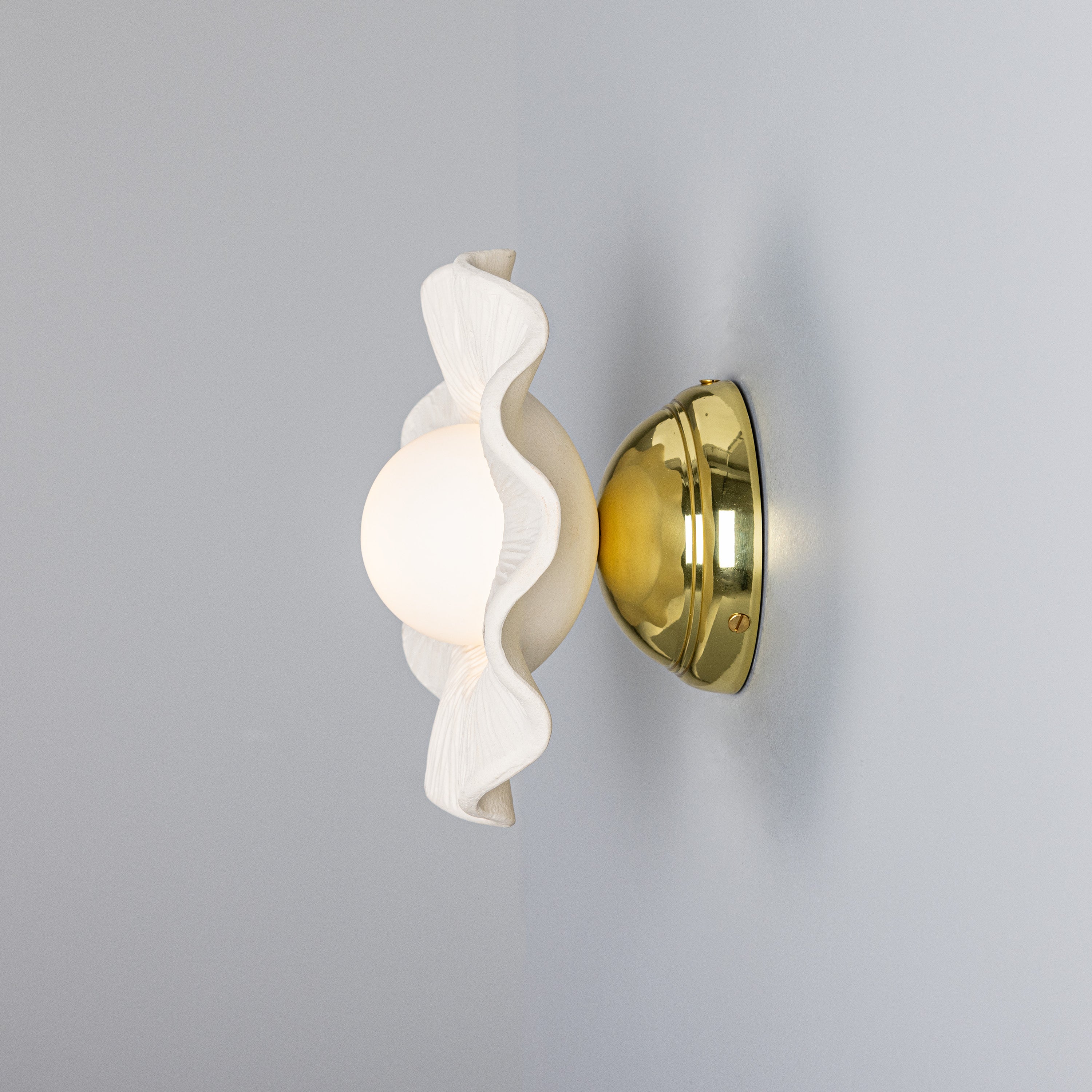 Mullan Rivale Wall Light - Matte White Striped with Finish Options