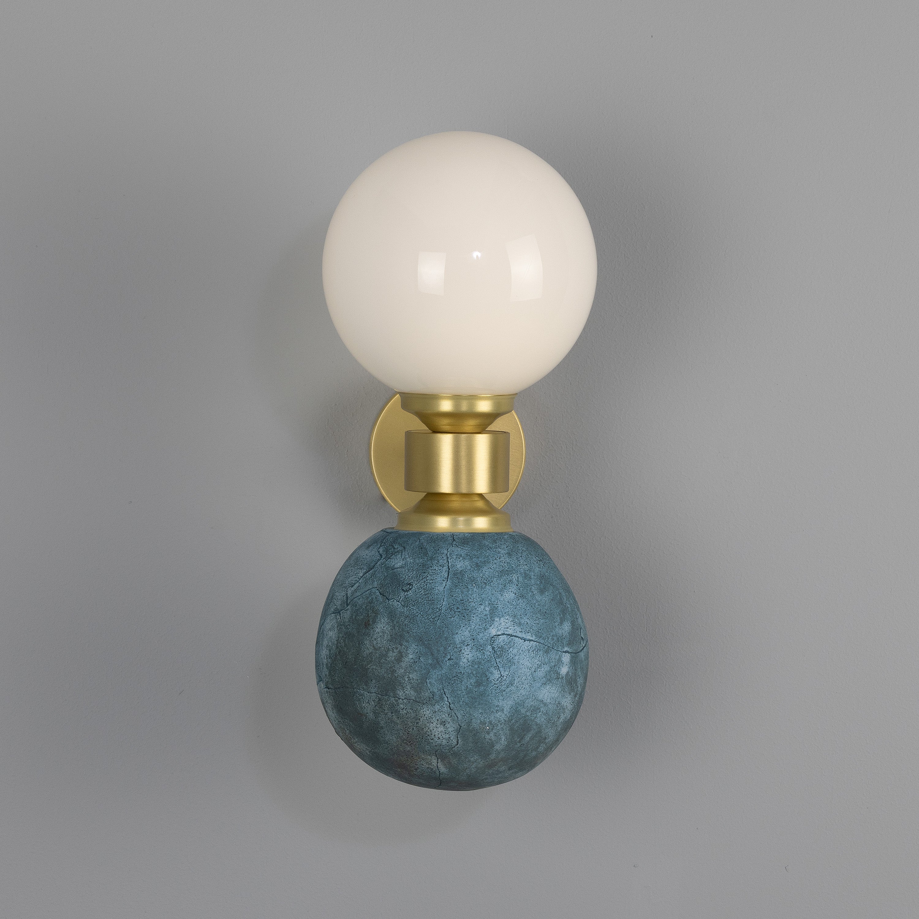 Mullan Kobe Ceramic Wall Light - Blue Earth