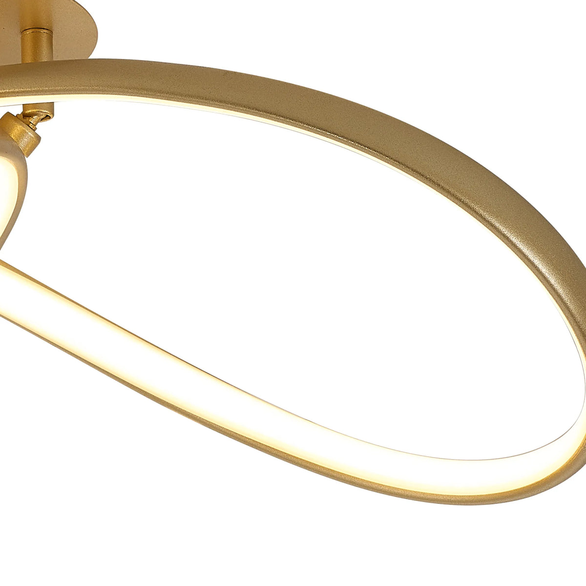 Fabula Bluebell Triac Dimmable Looped Flush Ceiling Light – 60 cm – Champagne Gold