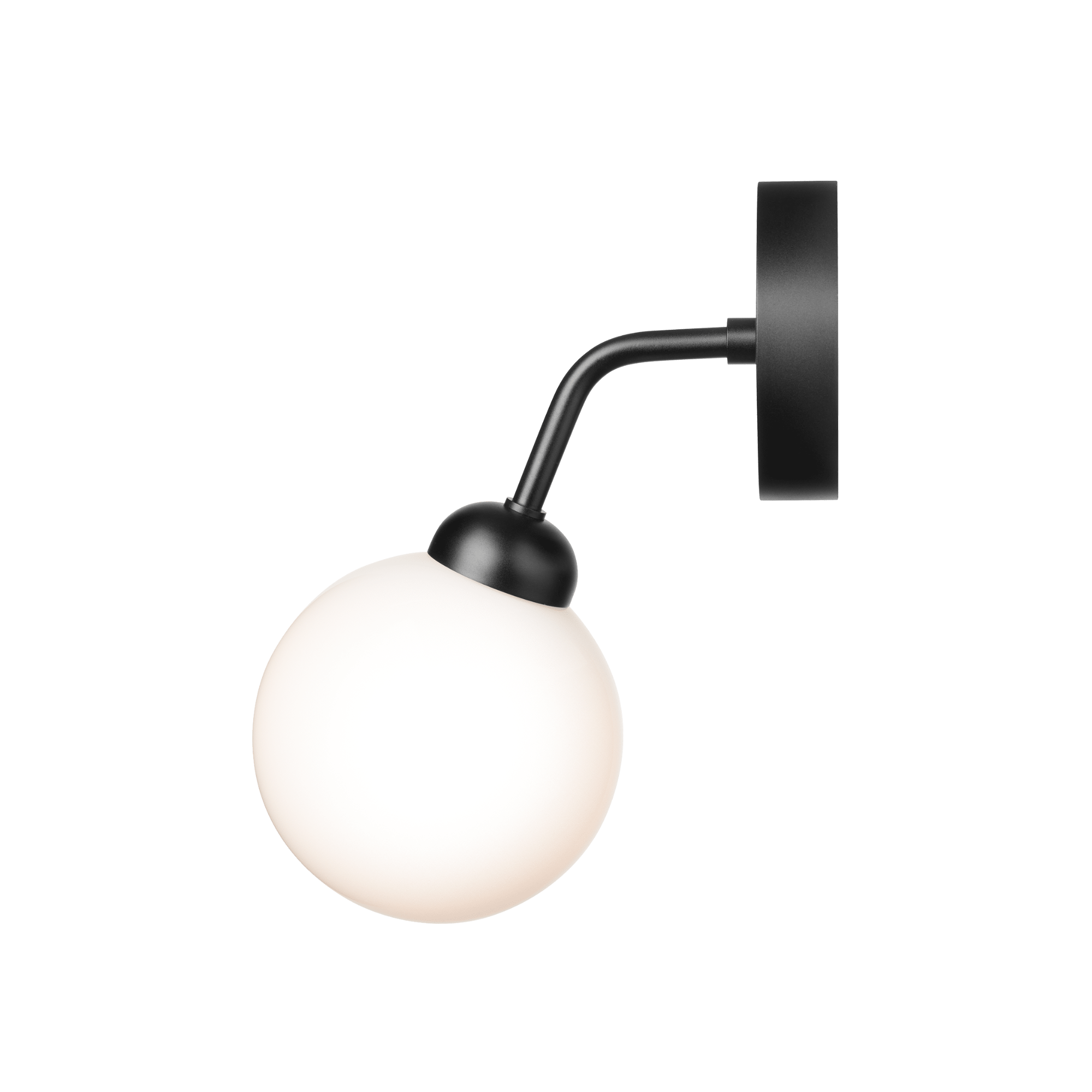 Nuura Apiales Wall Light - Satin Black & Opal Glass
