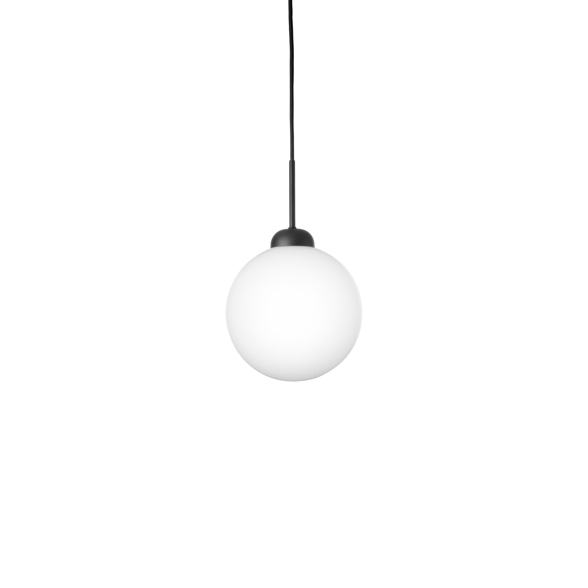 Nuura Apiales 1 Large Light Pendant - Satin Black & Opal Glass