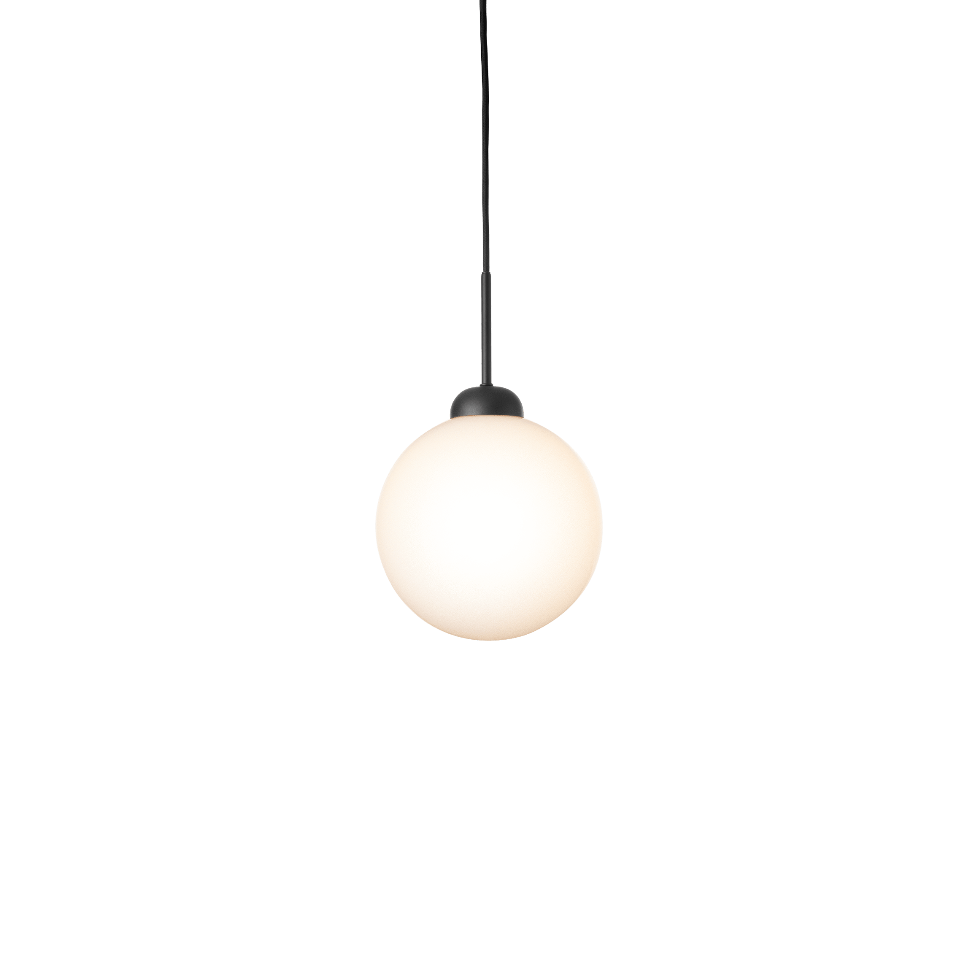 Nuura Apiales 1 Large Light Pendant - Satin Black & Opal Glass