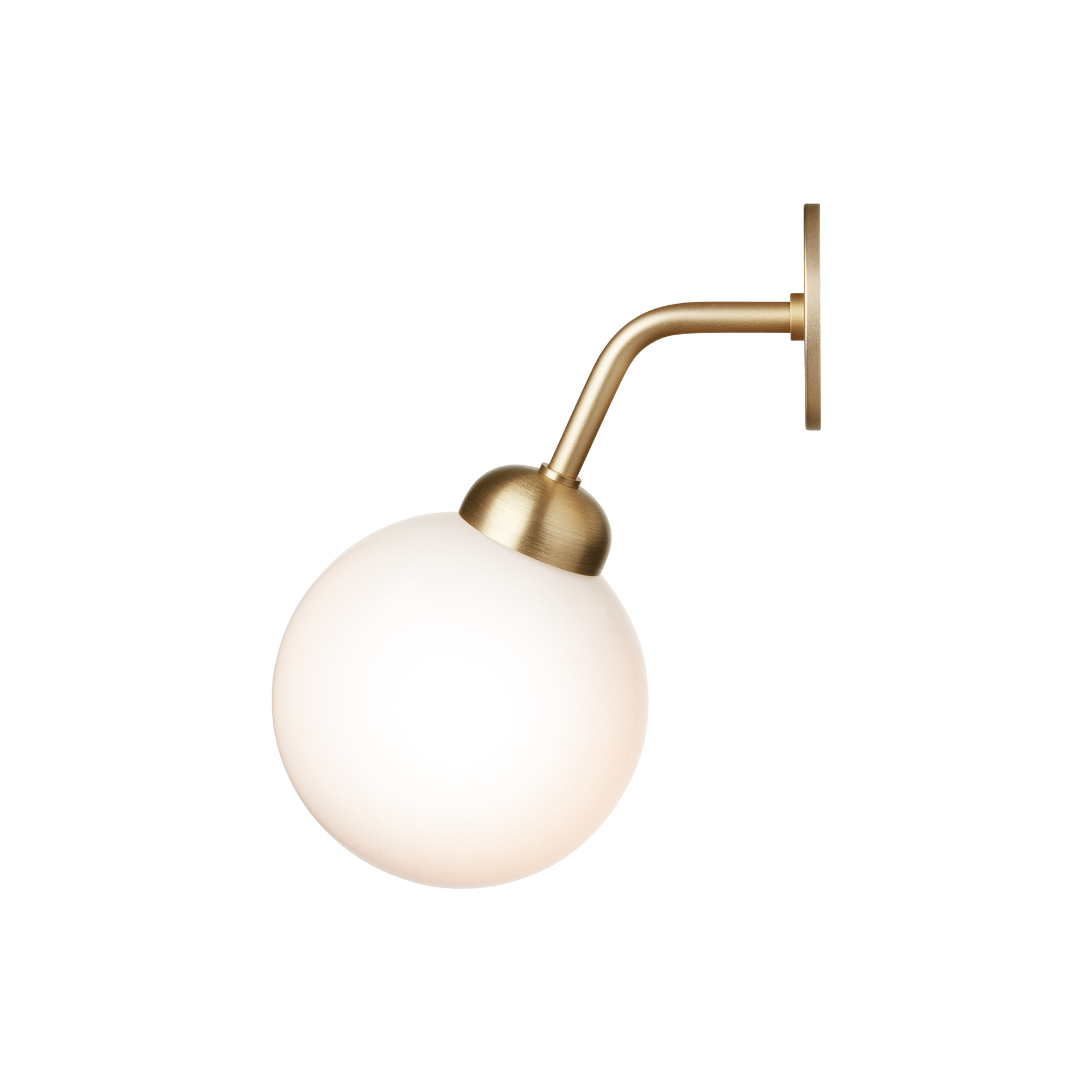 Nuura Apiales Hard-Wired Wall Light - Brushed Brass & Opal Glass