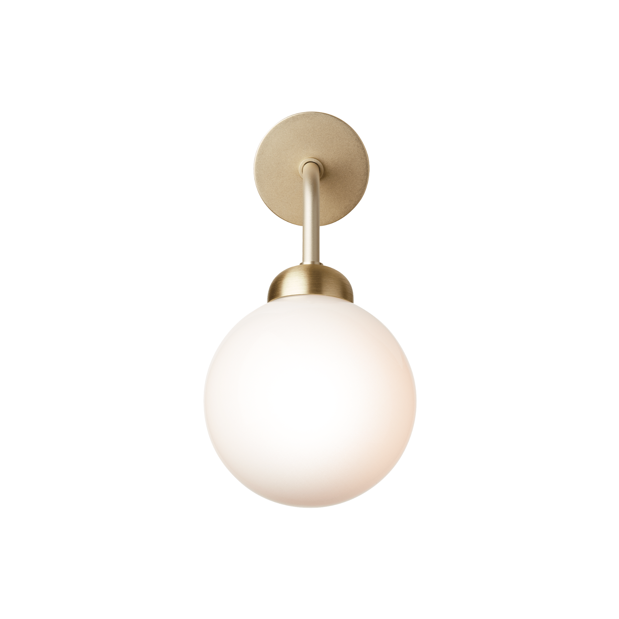 Nuura Apiales Hard-Wired Wall Light - Brushed Brass & Opal Glass