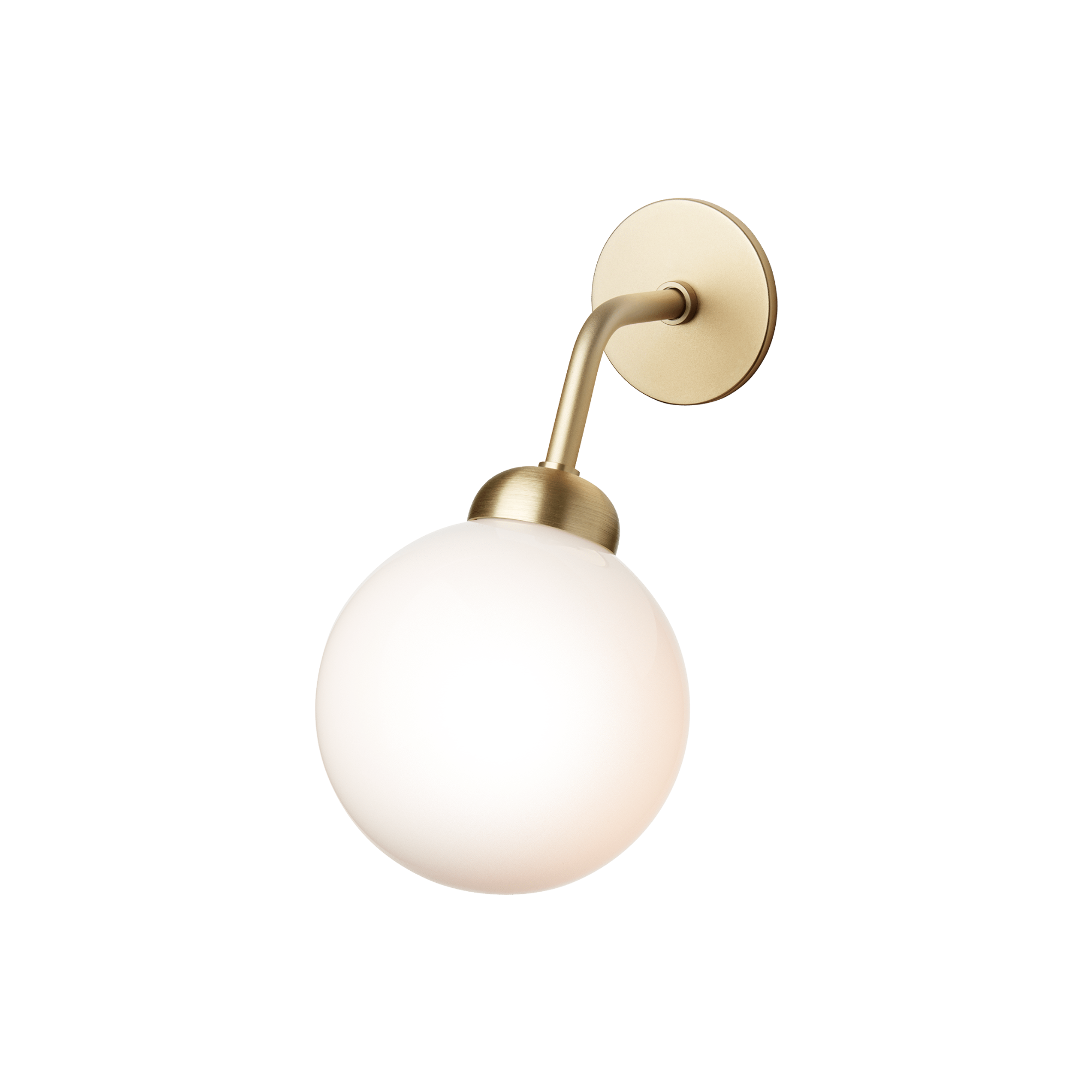 Nuura Apiales Hard-Wired Wall Light - Brushed Brass & Opal Glass